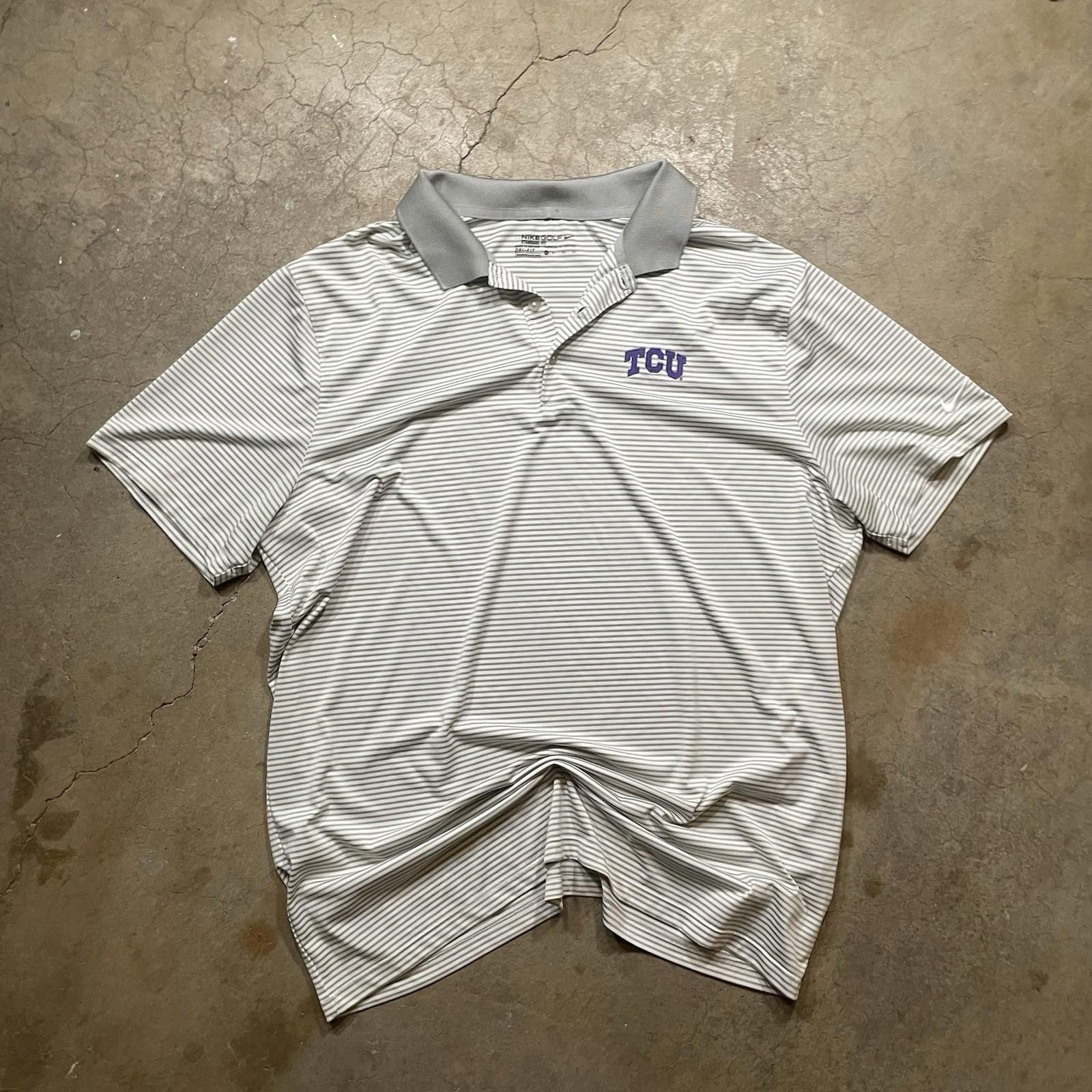 Nike Men's Nike TCU Horned Frogs Short Sleeve Polo Shirt Sz XL Size ONE SIZE - 1 Thumbnail