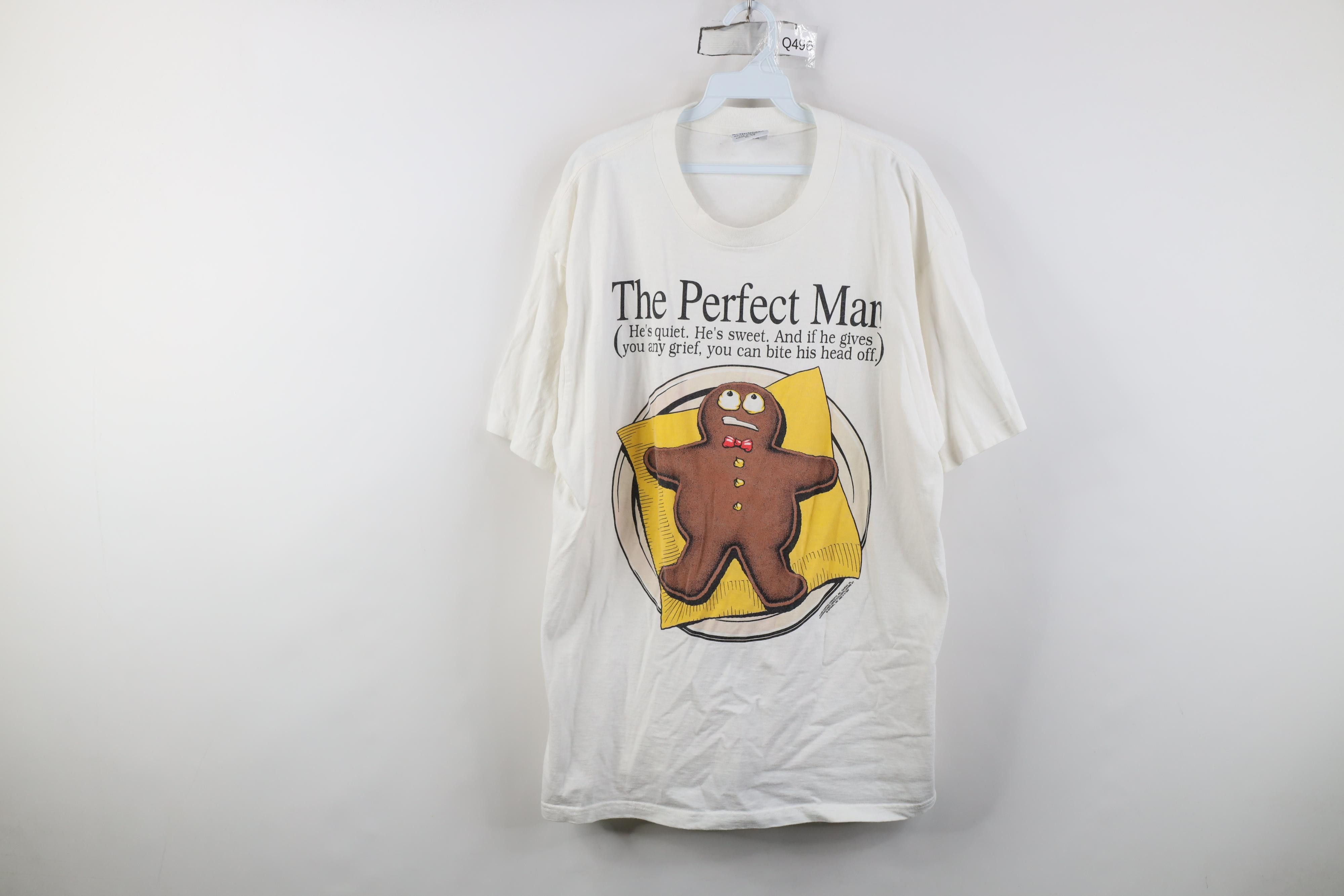 Vintage Vintage 90s Streetwear The Perfect Man Short Sleeve T-Shirt Size US XL / EU 56 / 4 - 1 Thumbnail
