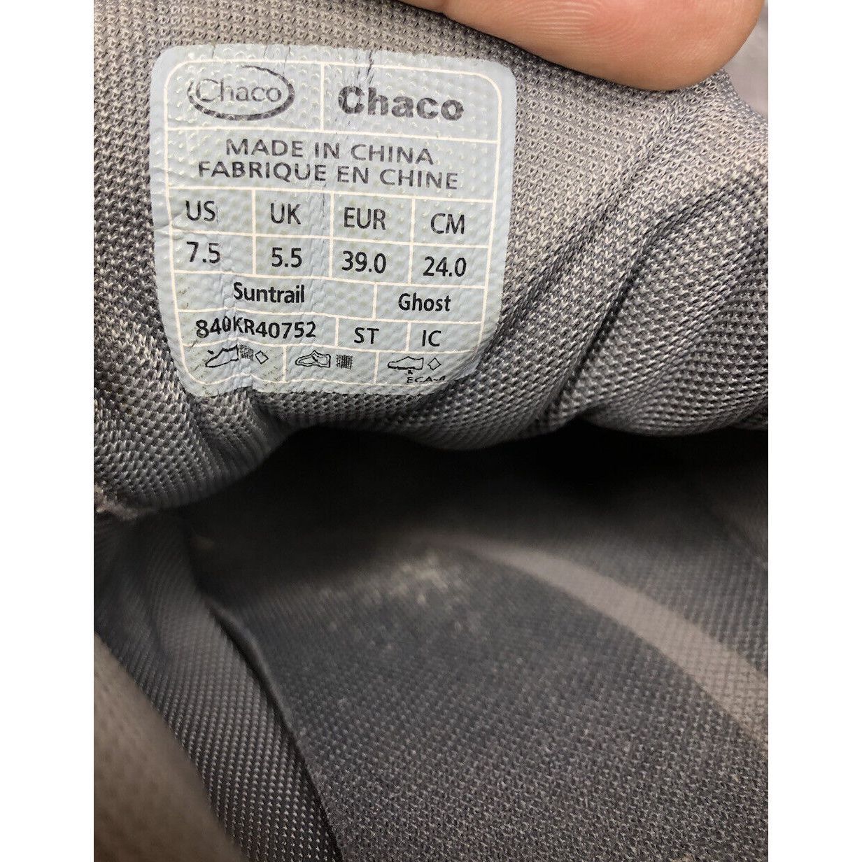 Chaco Chaco Suntrail Mist Gray Mesh Blue Casual Trail Hiking Shoes Size US 7.5 / IT 37.5 - 8 Thumbnail