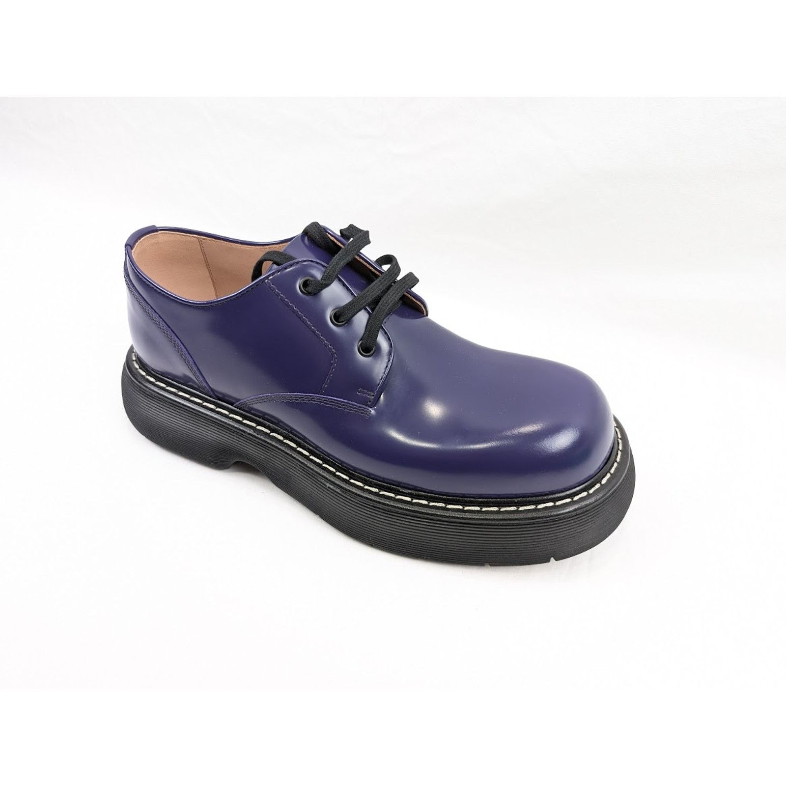 Bottega Veneta o1rshd1 Gloss Vinyl Swell Lace up Boots in Unicorn/Black Size US 8.5 / EU 41-42 - 2 Thumbnail
