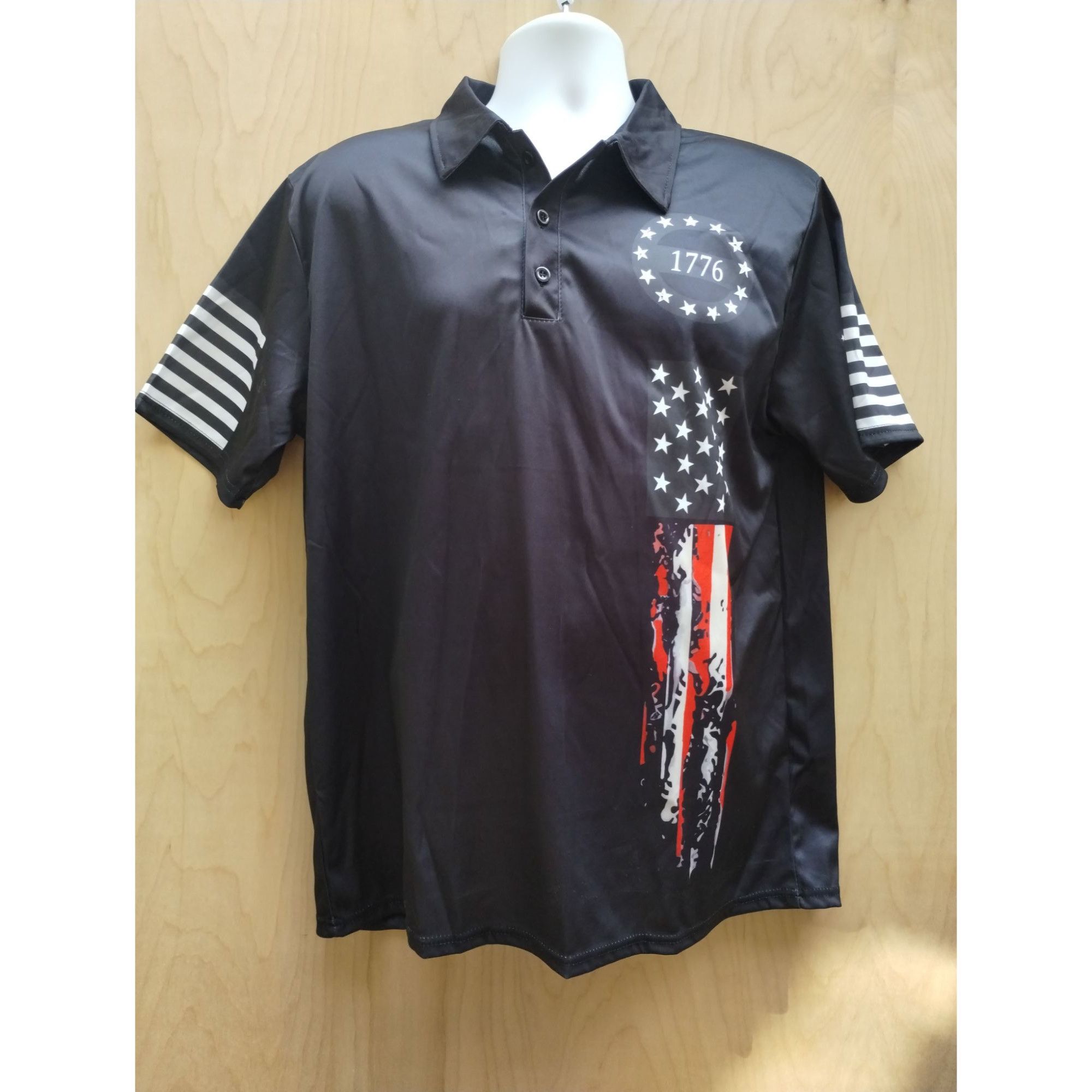 Other 1776 Patriotic Mens Polo Shirt Large American Flag Design Size US L / EU 52-54 / 3 - 3 Thumbnail