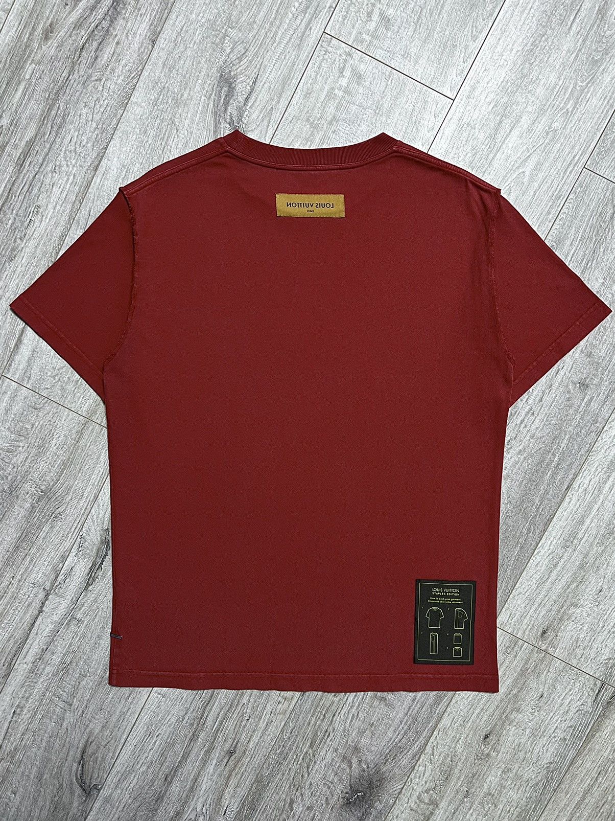 image of Louis Vuitton T-Shirt Cotton Staples Edition Oversized Tee in Red, Men's (Size Medium)