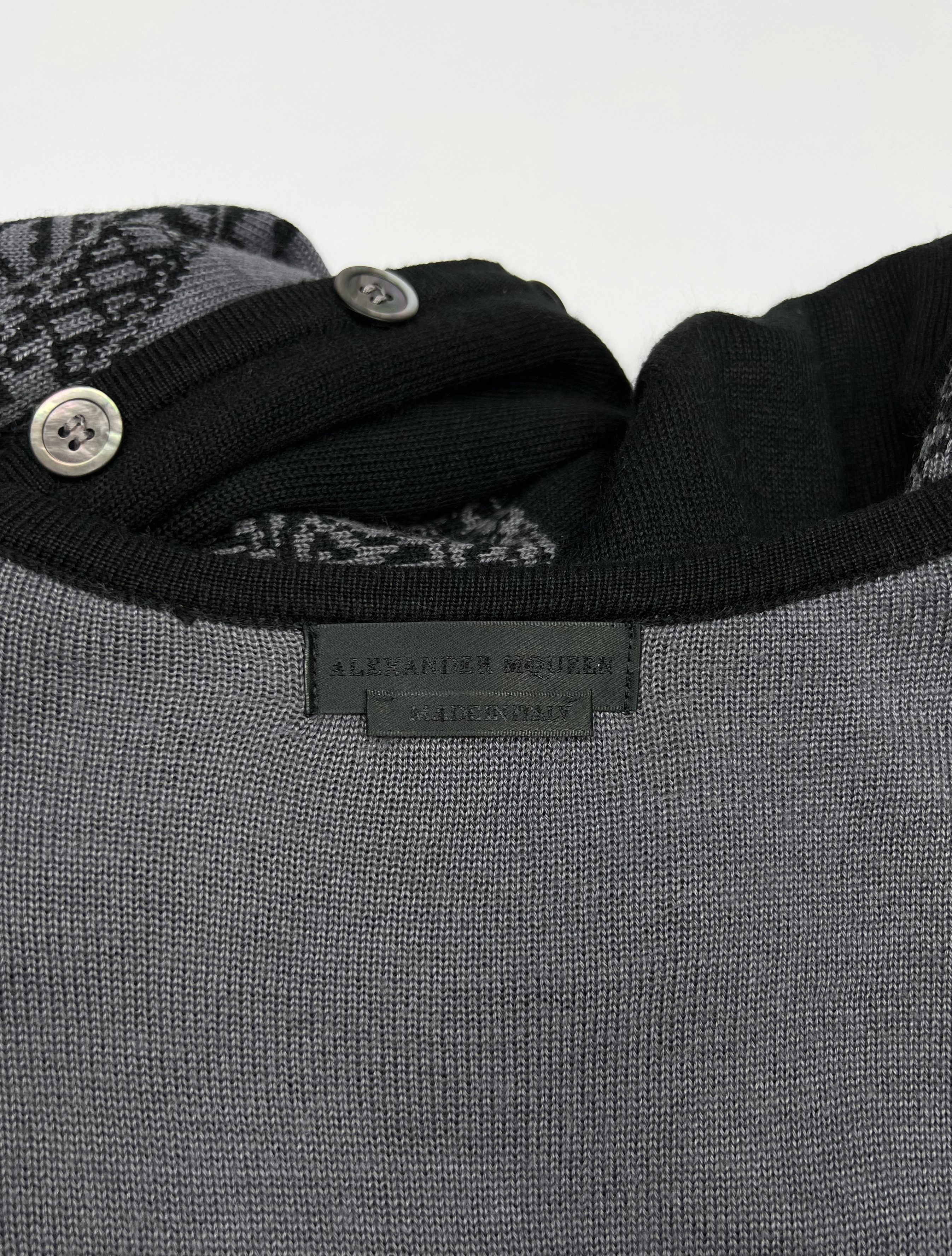 Alexander McQueen F/W 2010 SKULL WOOL KNIT CARDIGAN SWEATER - EXTREMELY RARE - Size US L / EU 52-54 / 3 - 5 Thumbnail