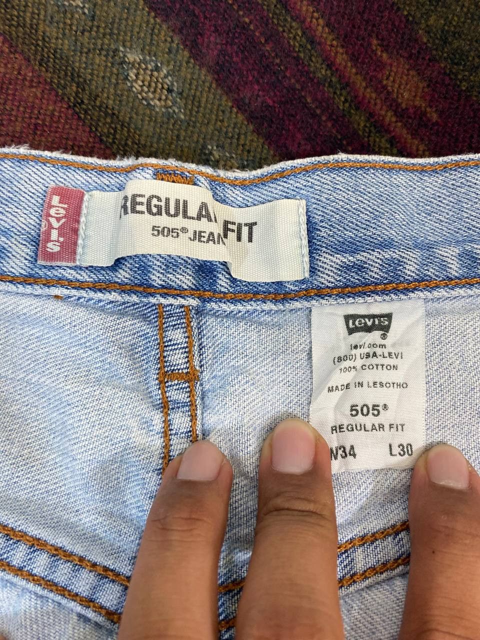 Levi's vintage levis 505 paint splatter denim nice design Size US 34 / EU 50 - 13 Thumbnail