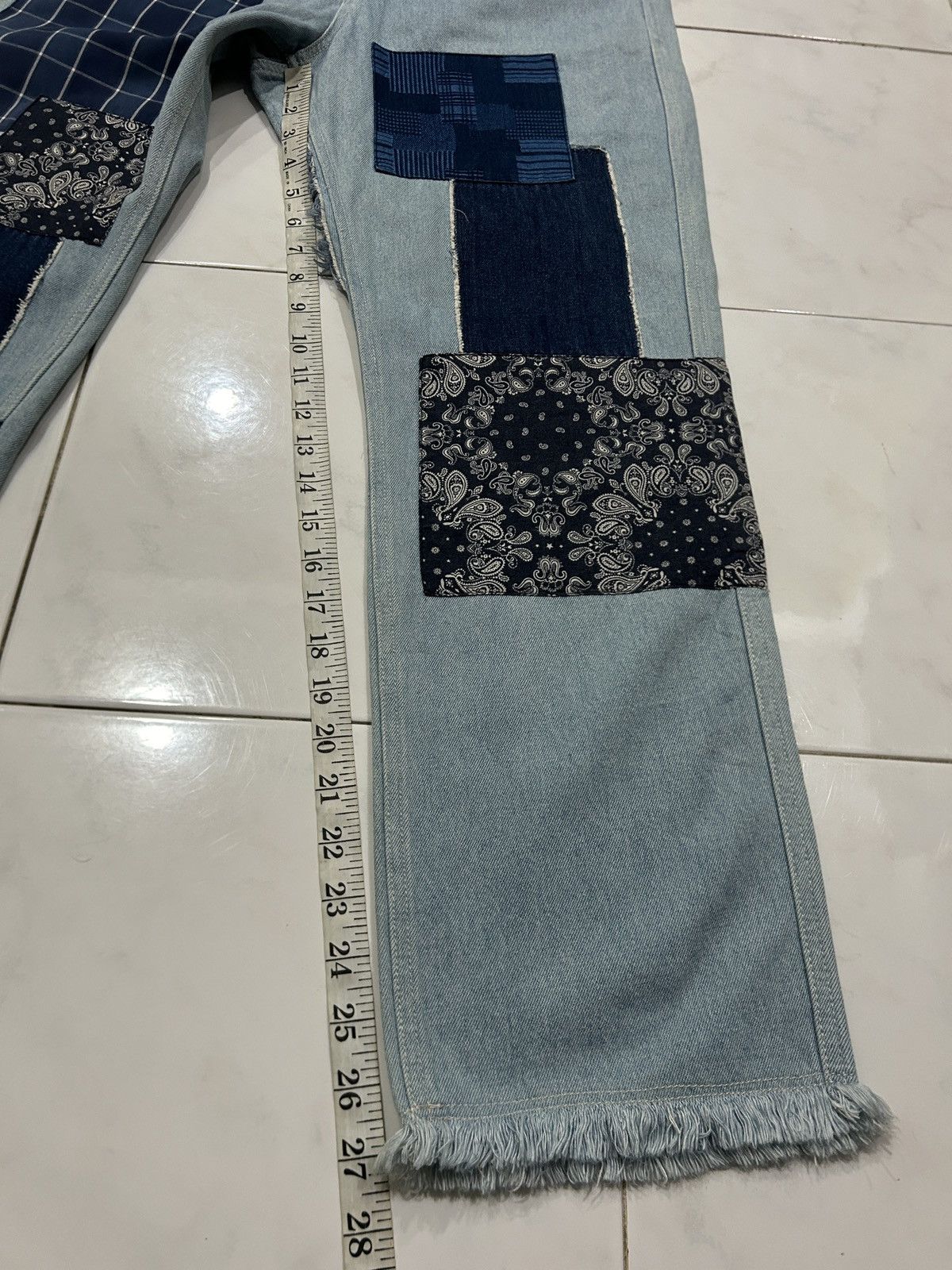 Japanese Brand Y2K Niko And Unstudied Patchwork Sashiko Bandana Jeans Size US 32 / EU 48 - 17 Thumbnail