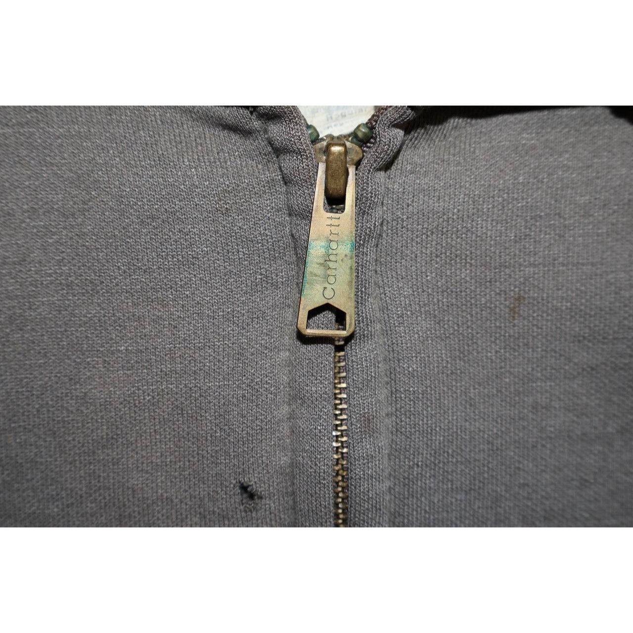 Carhartt Vintage 90s Carhartt Zip Up Hoodie K122 MOS Moss Size 2XL Size US XXL / EU 58 / 5 - 6 Thumbnail