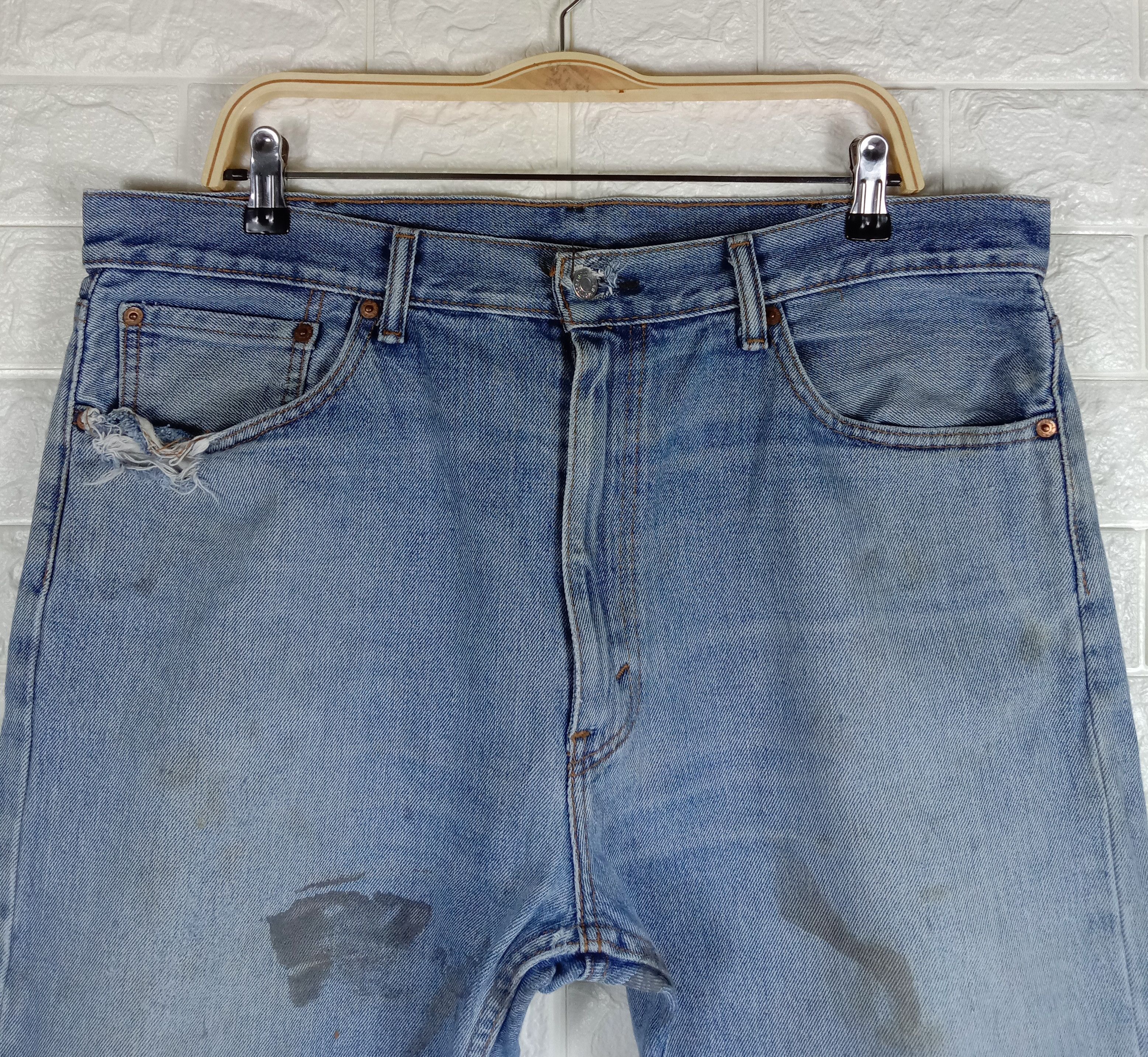 Levi's Vintage Levi's 505 Jeans Blue Wash Distressed Denim Size US 38 / EU 54 - 2 Thumbnail
