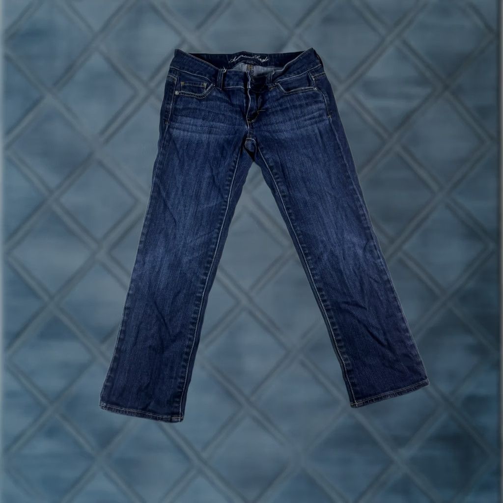 American Eagle Outfitters American Eagle Outfitters Jeans Size 2 Regular Medium Wash Denim 5-Pocket Stretch Straight Women's Size 26" / US 2 / IT 38 - 1 Thumbnail