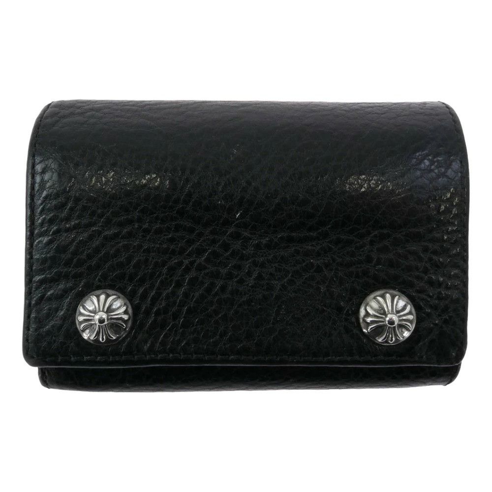 Chrome Hearts OFFER OK 🔥 CHROME HEARTS 3 FOLD CROSS BALL LEATHER WALLET Size ONE SIZE - 1 Thumbnail