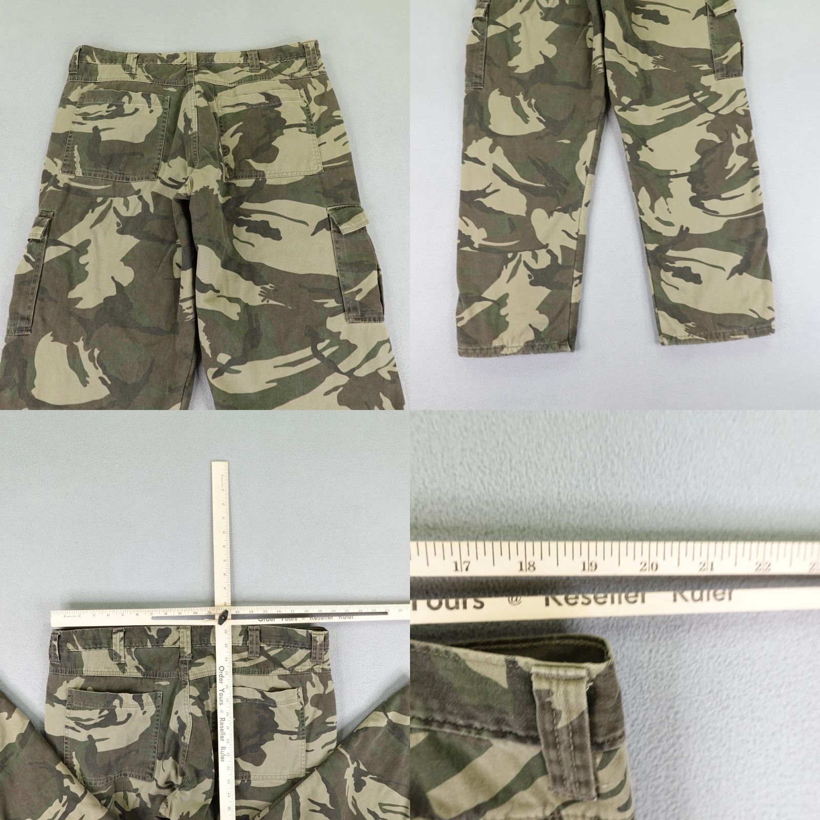 Wrangler Wrangler Pants 40x32 Green Camo Canvas Cargo Fleece Lined Work Winter Mens Size US 40 / EU 56 - 8 Thumbnail