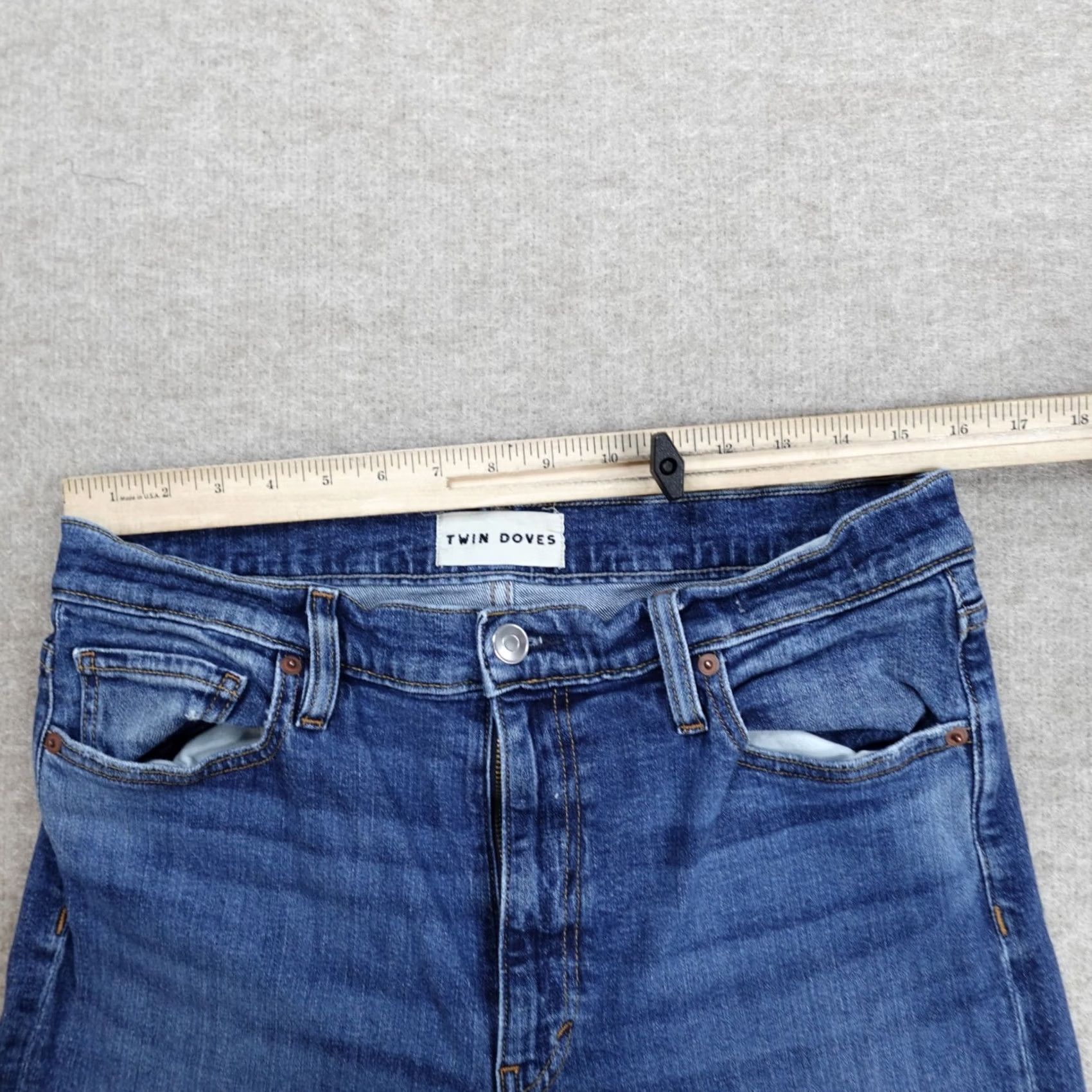 Vintage EMERSON FRY Twin Doves Jeans 32 Blue Tower High Pencil Made in USA Womens Size 24" / US 00 / IT 34 - 5 Thumbnail