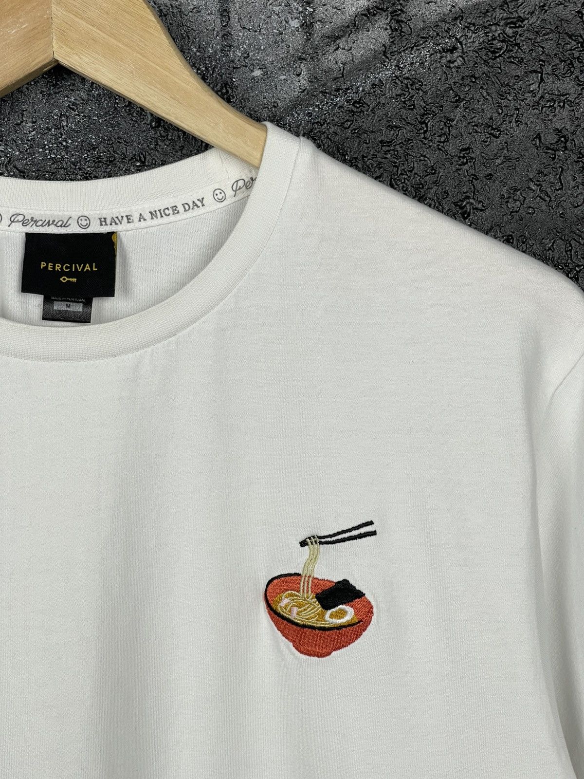 Percival Percival Embroidered Ramen White T-Shirt Men’s Size M Size US M / EU 48-50 / 2 - 5 Thumbnail