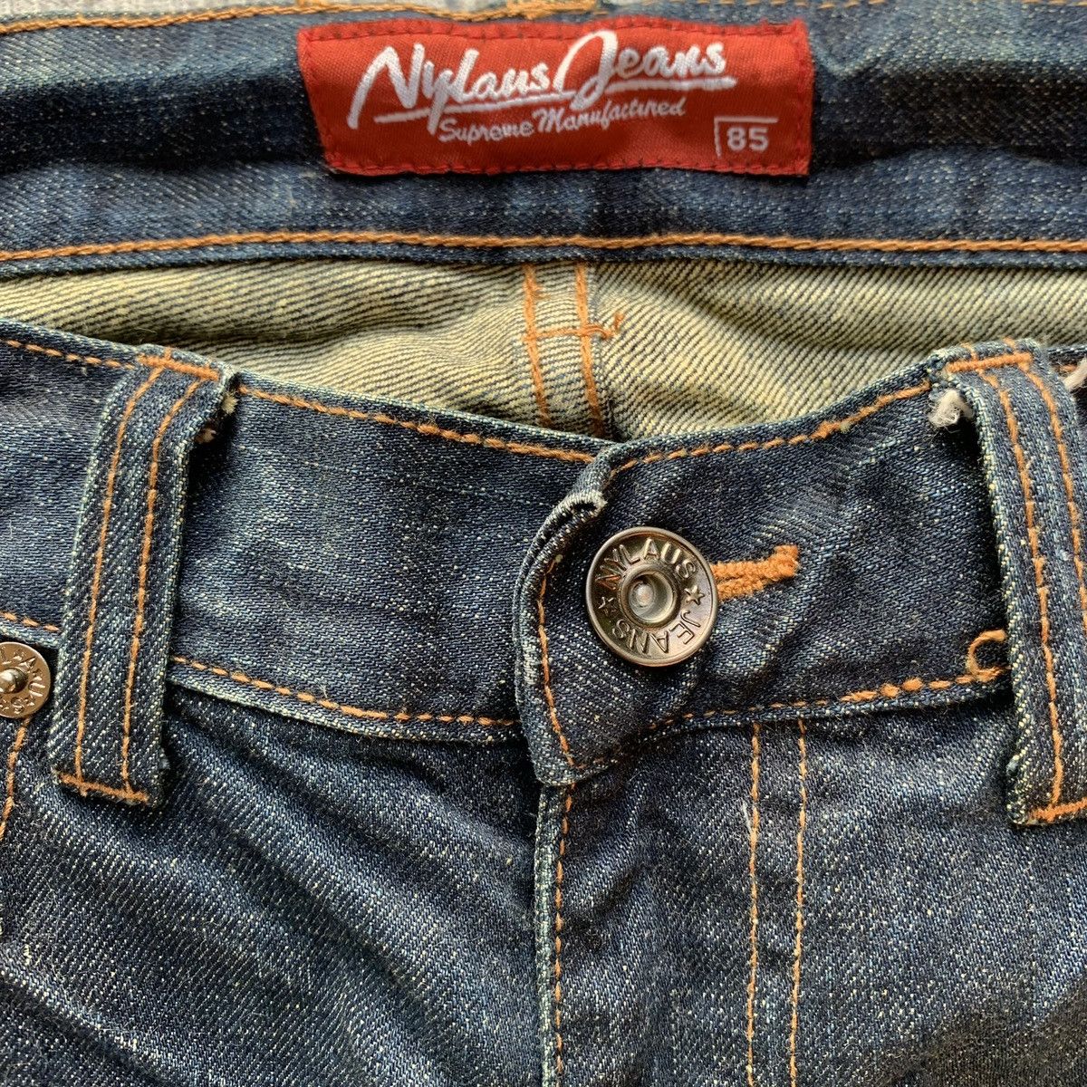 Japanese Brand Rare Japanese Brand Nylaus Mud Wash Distressed Jeans Size US 34 / EU 50 - 6 Thumbnail