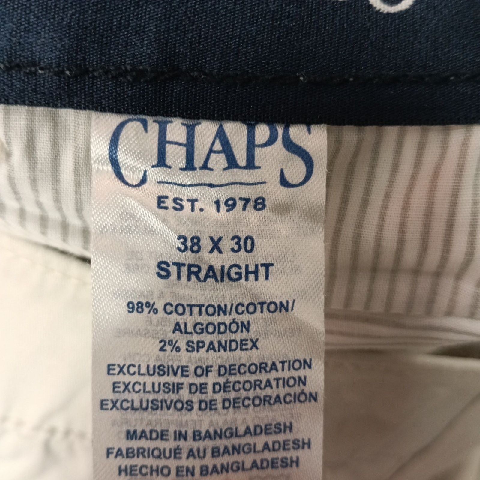 Chaps Chaps Straight Fit Chino Pants Men's Size 38x30 Stone Size US 38 / EU 54 - 5 Thumbnail