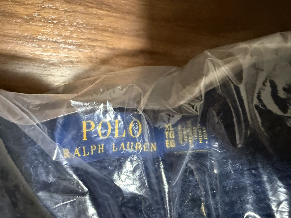 Polo Ralph Lauren Polo Ralph Lauren Cable-Knit Polo-Collar Letter Sweater Navy Size US XL / EU 56 / 4 - 8 Thumbnail