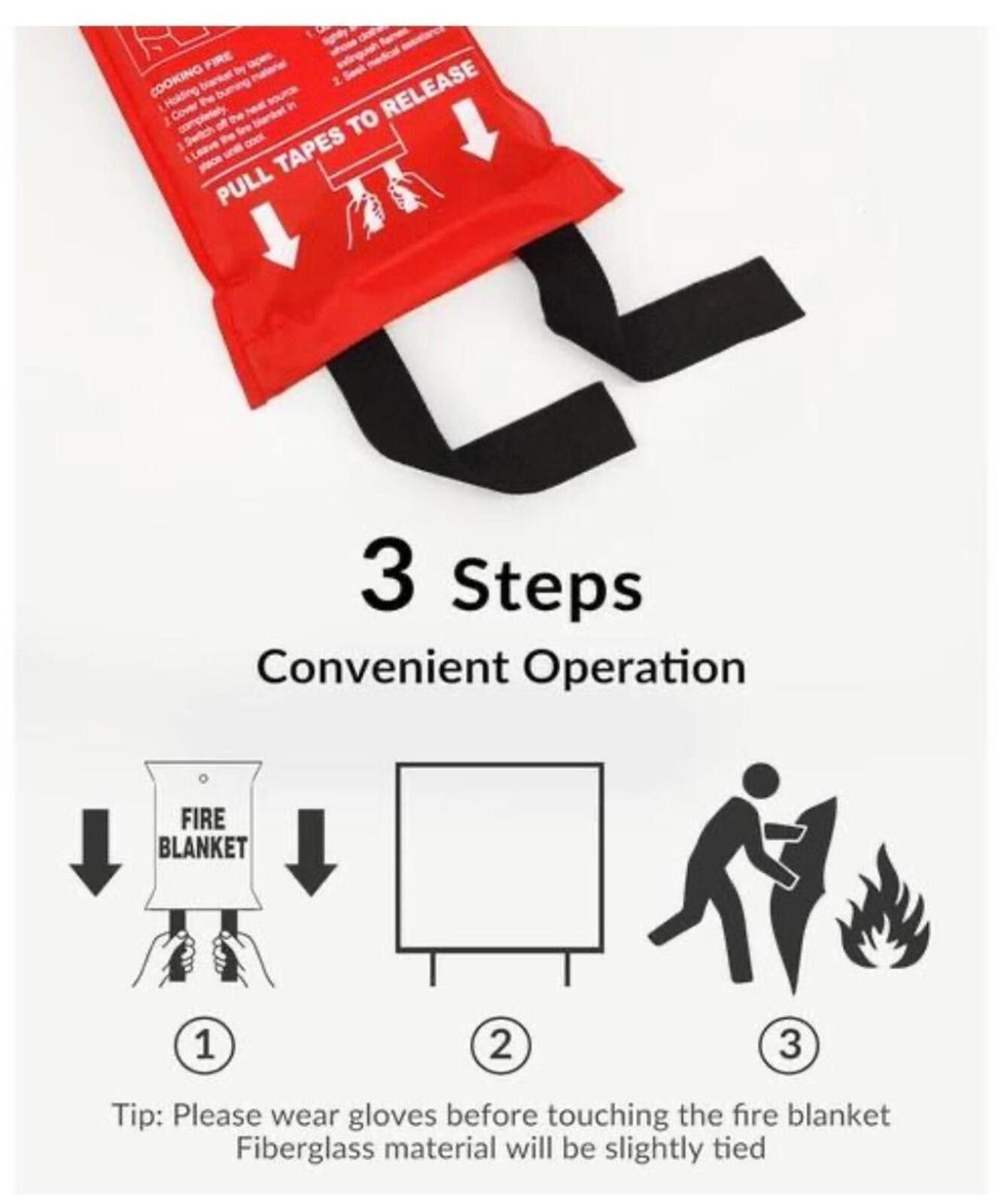 Other Emergency Fire Safety Fire Suppression Blanket Size ONE SIZE - 4 Thumbnail