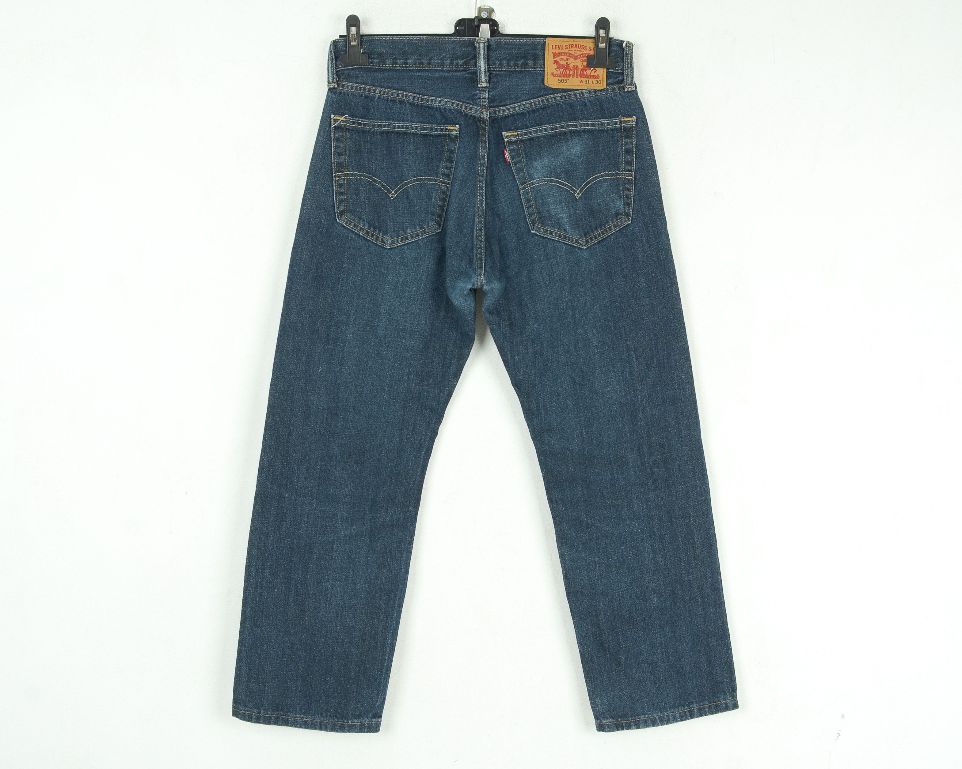 Levi's 505 Men W31 L27 Regular Straight Jeans Denim Pants Trousers Size US 31 - 8 Thumbnail