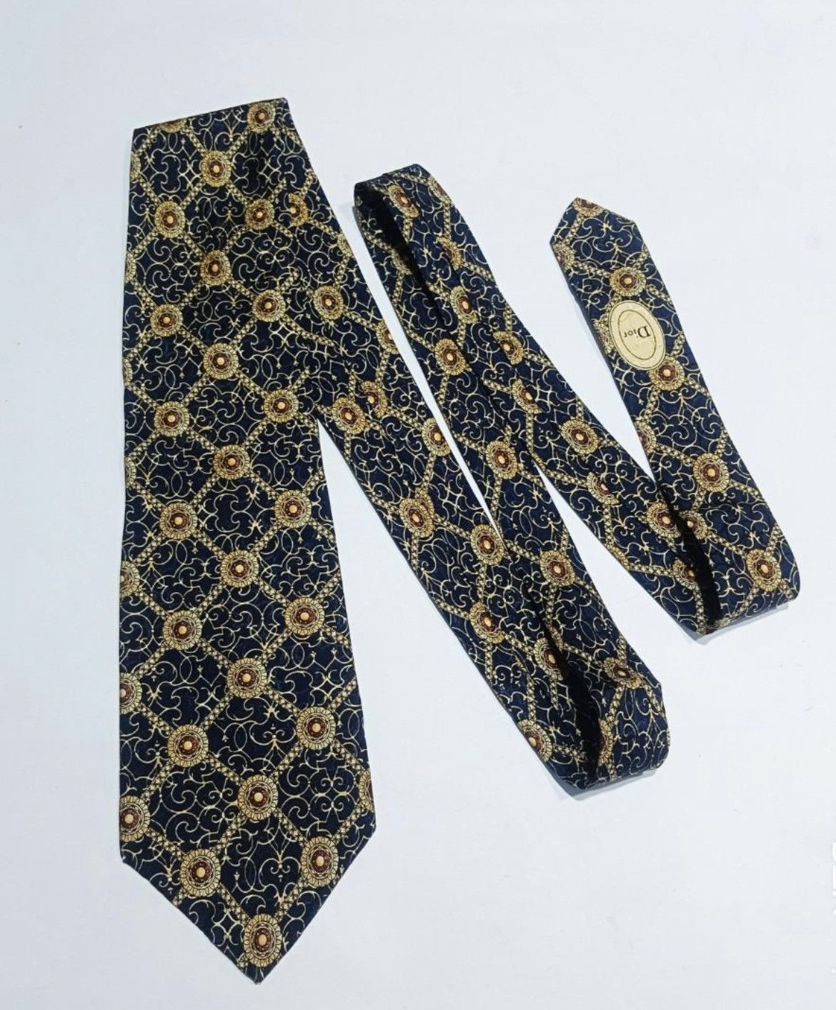 Christian shops Dior abstract necktie