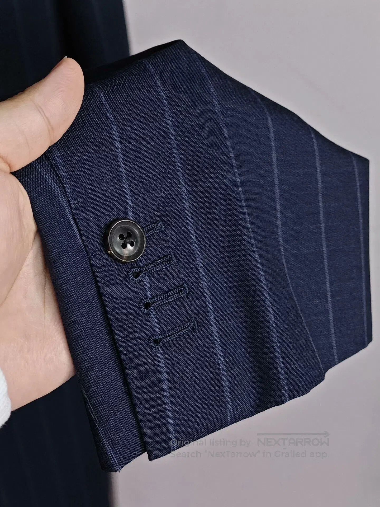 Japanese Brand Custom Italian Wool Linen Blend Suit. Size US L / EU 52-54 / 3 - 4 Thumbnail