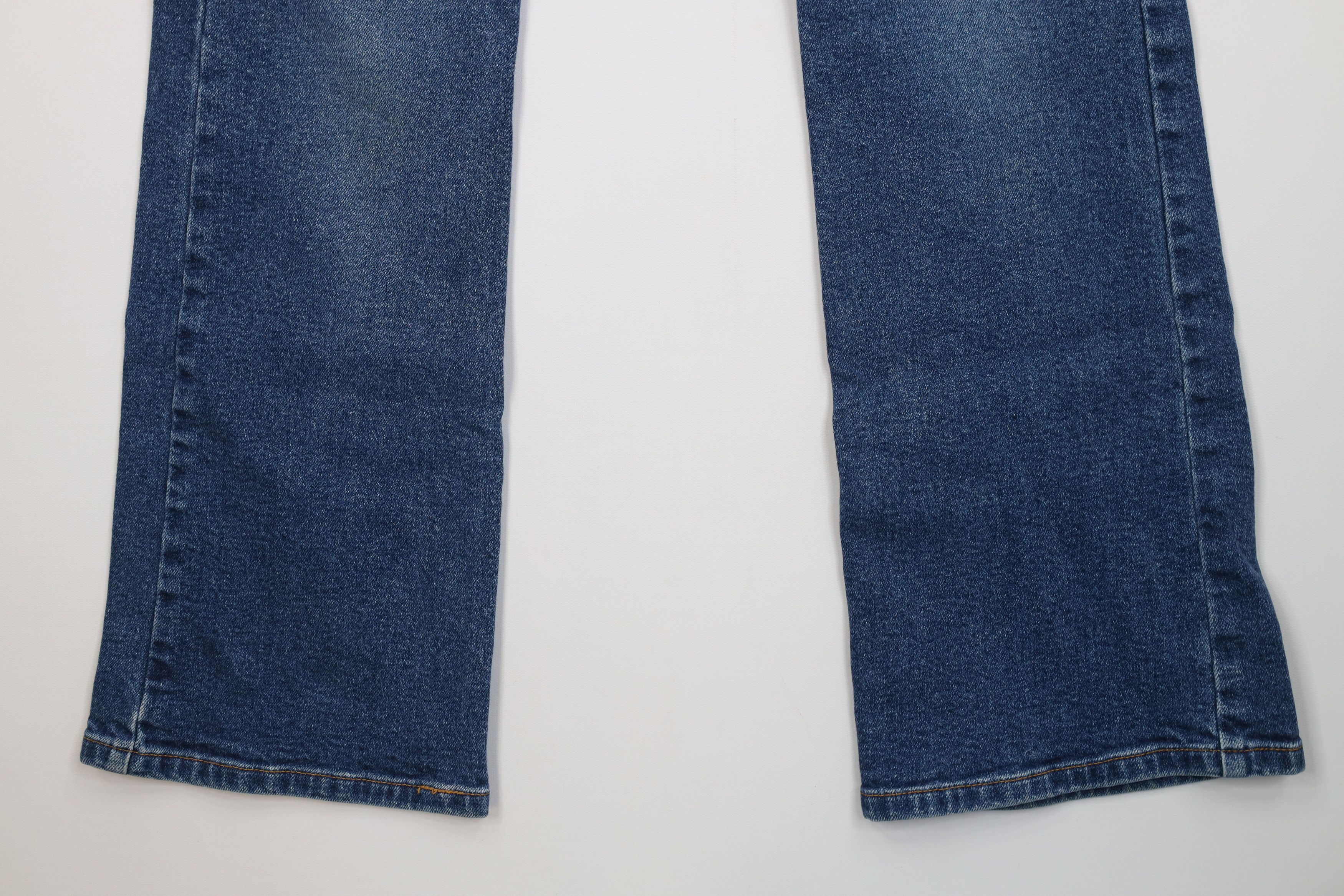 Levi's Vintage Y2K 2002 Levis 520 Low Stretch Flared Wide Leg Jeans Size 32" / US 10 / IT 46 - 4 Thumbnail