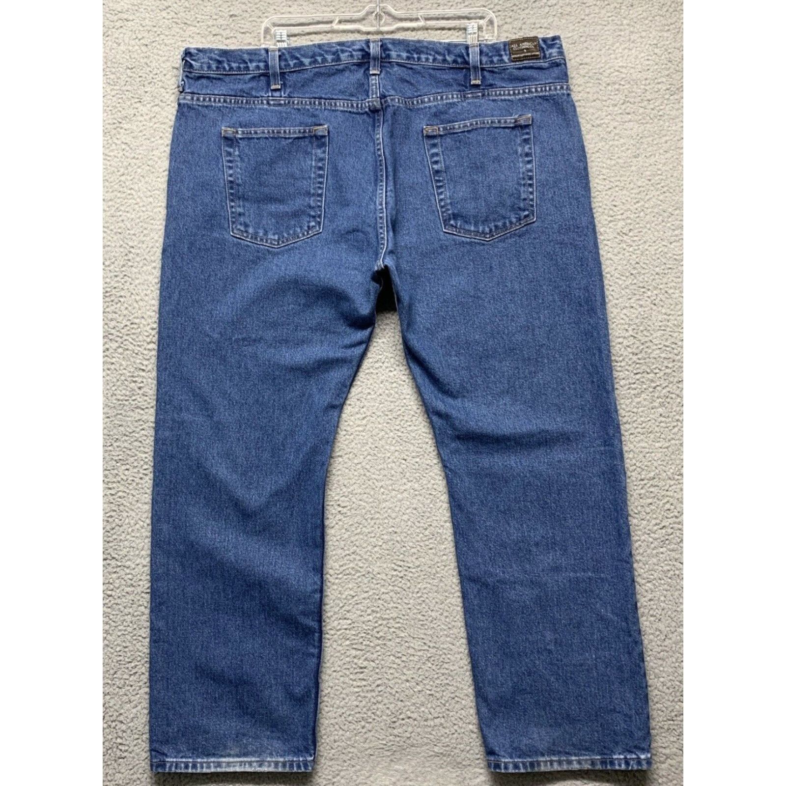 Vintage All American Jeans Men's 46x30 USA MADE Heavy Denim Dark Wash Work Pants Size US 44 / EU 60 - 4 Thumbnail