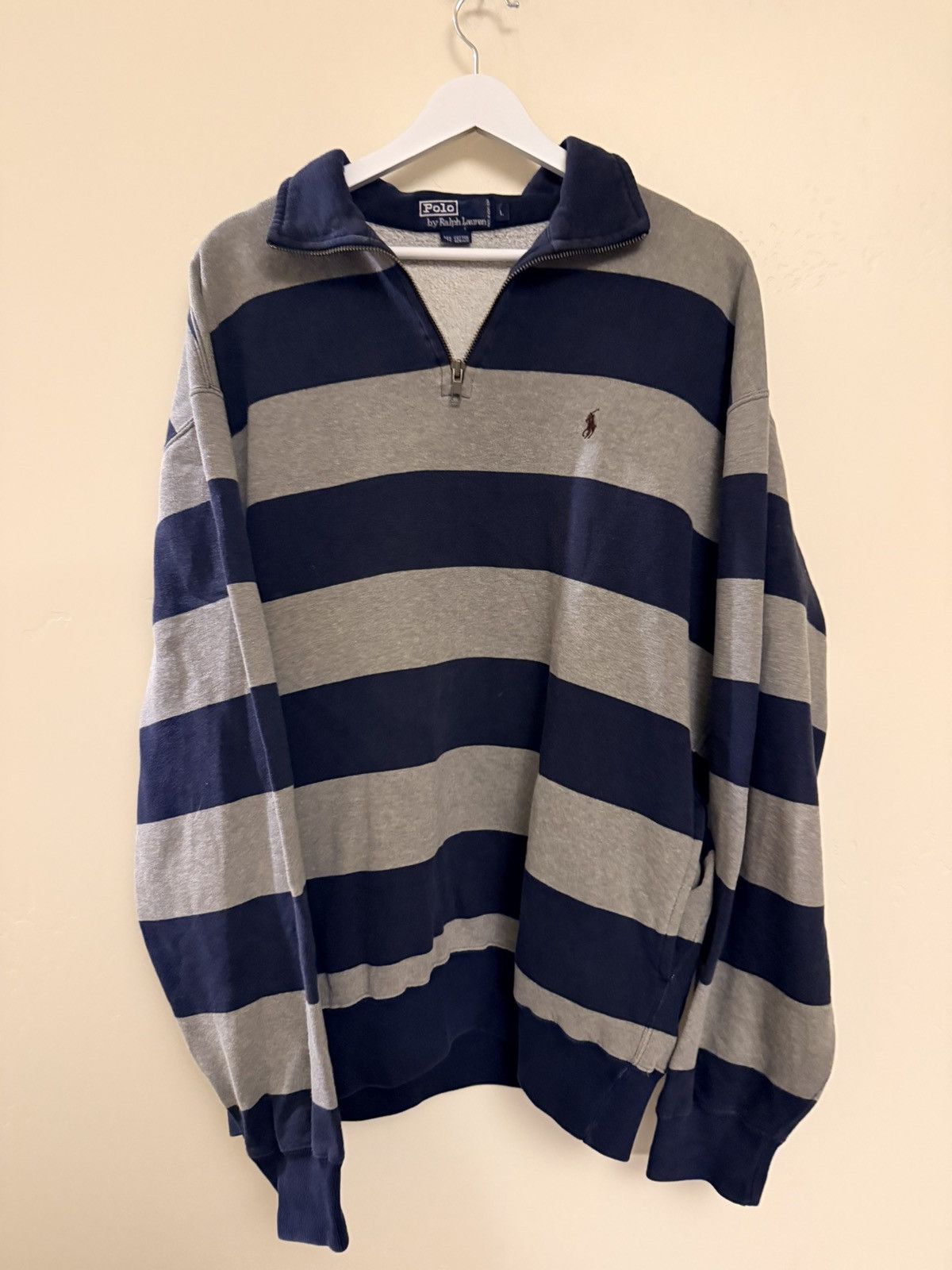 Polo Ralph Lauren Vintage Polo Ralph Lauren Fleece 1/4 Zip Size US L / EU 52-54 / 3 - 1 Thumbnail