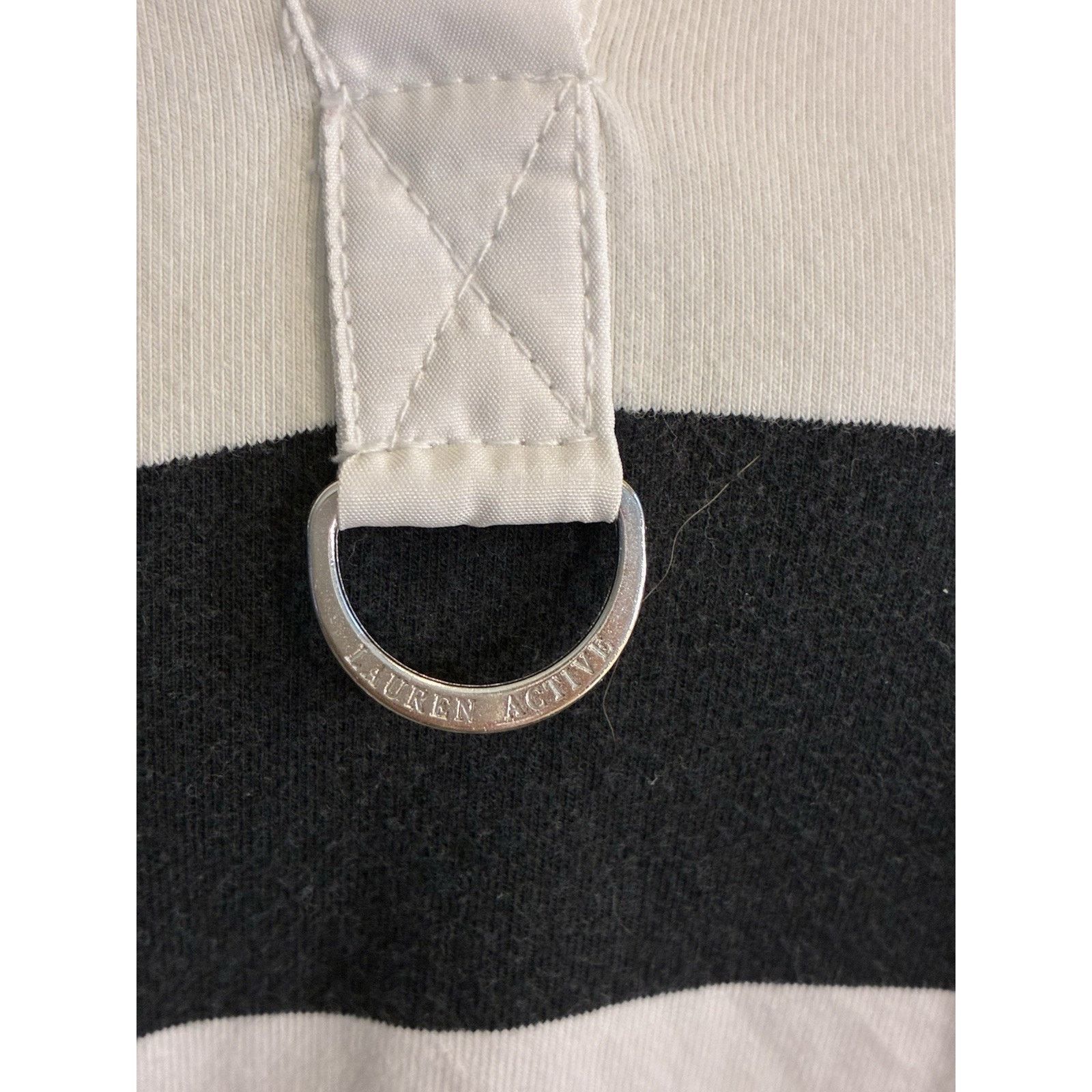 Lauren Ralph Lauren Polo Ralph Lauren Woman L White and Black Striped Polo 90s Size L / US 10 / IT 46 - 13 Thumbnail