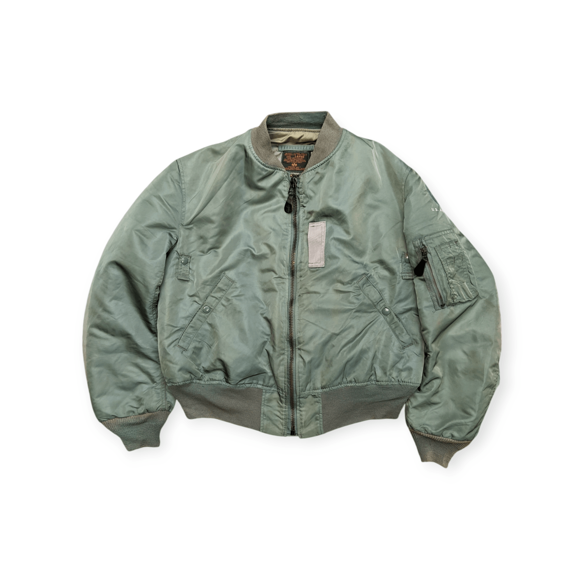 Alpha Industries × Vintage VTG 80s Alpha Industries Sun Fade MA-1