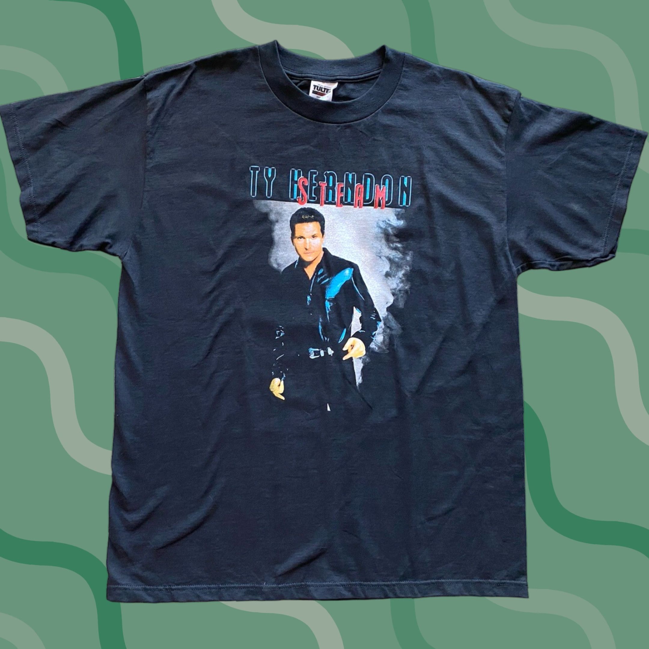 Tultex VINTAGE Y2K Ty Herndon Steam 1999 With Tracklisting XL Tultex Shirt Mens XL Black T-Shirt Country Musician Size US XL / EU 56 / 4 - 1 Thumbnail