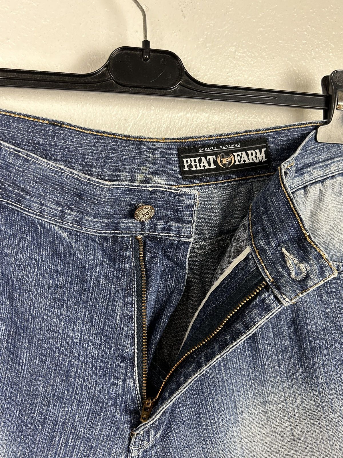 JNCO Vintage Baggy Phat Farm Denim Jeans Jorts Shorts W36 Size US 36 / EU 52 - 6 Thumbnail