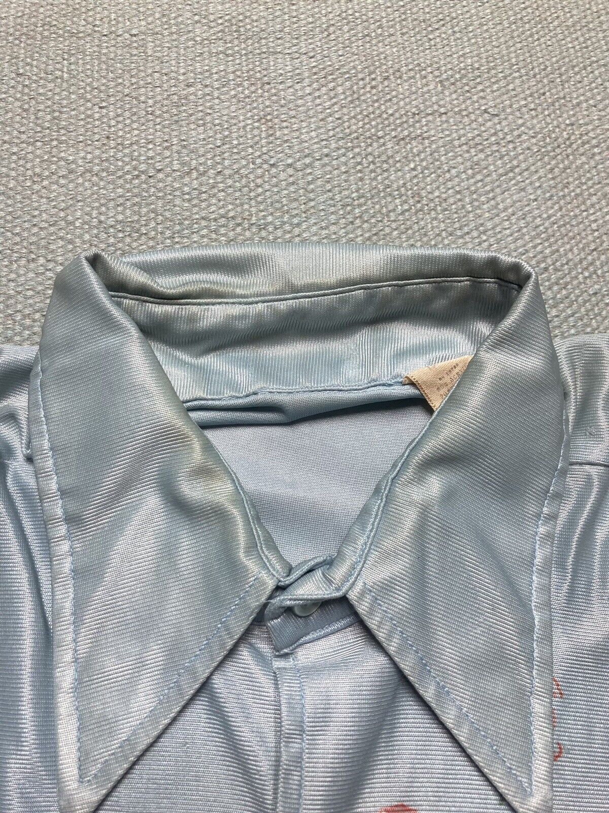 Vintage VTG 70s polyester disco shirt dagger collar flowers medium Size US M / EU 48-50 / 2 - 6 Thumbnail