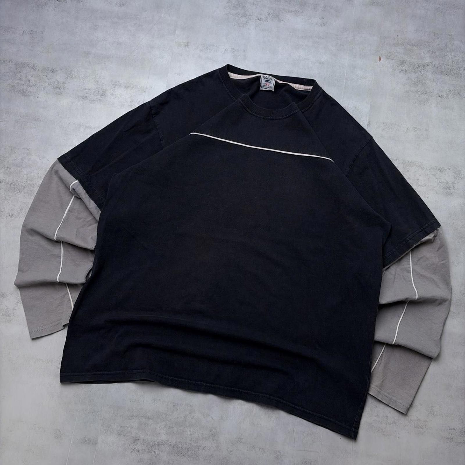 Other Y2K Black Basic Concepts Surf Striped Long Sleeve Shirt Size US L / EU 52-54 / 3 - 2 Thumbnail