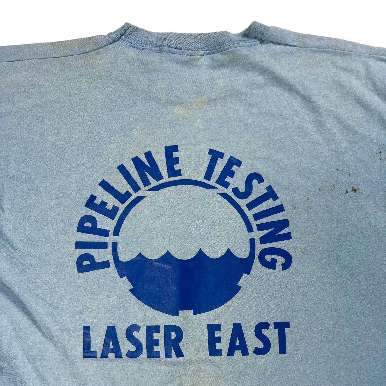 Vintage Vintage 80s We Know Our Shit Pipeline Testing Laser East tee Size US L / EU 52-54 / 3 - 8 Thumbnail