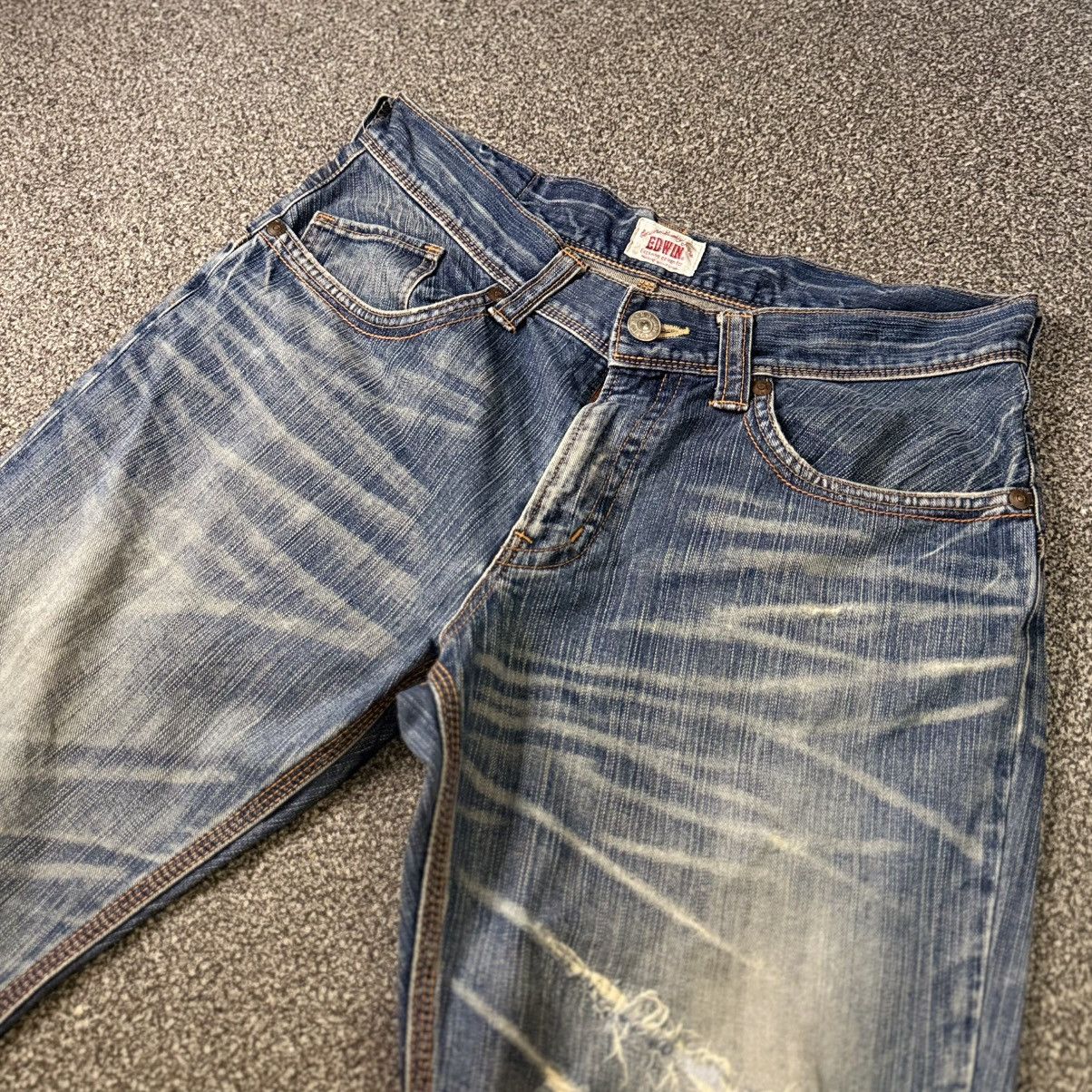 Edwin Vintage 90s Japanese Edwin XV Distressed Baggy Flared Denim Size US 34 / EU 50 - 3 Thumbnail