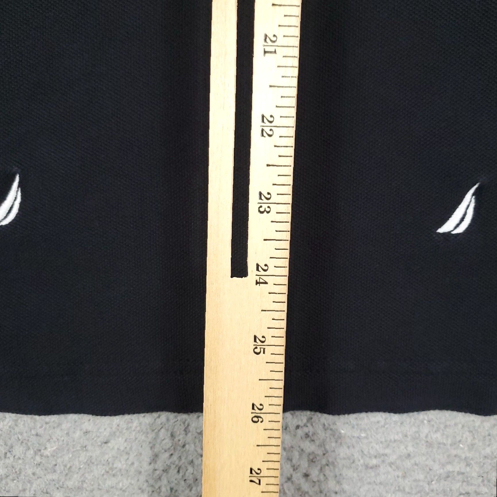 Nautica Nautica Polo Shirt Mens XL Black Solid Button-Front Casual Short Sleeve Cotton Blend Polo Shirt Men XL Black Nautica Regular Fit Size US XL / EU 56 / 4 - 4 Thumbnail