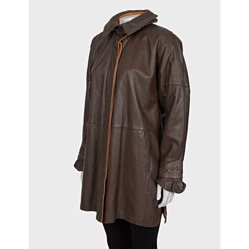Gianfranco Ferre Ferre Classic Brown Leather Jacket Sz M Size M / US 6-8 / IT 42-44 - 2 Thumbnail