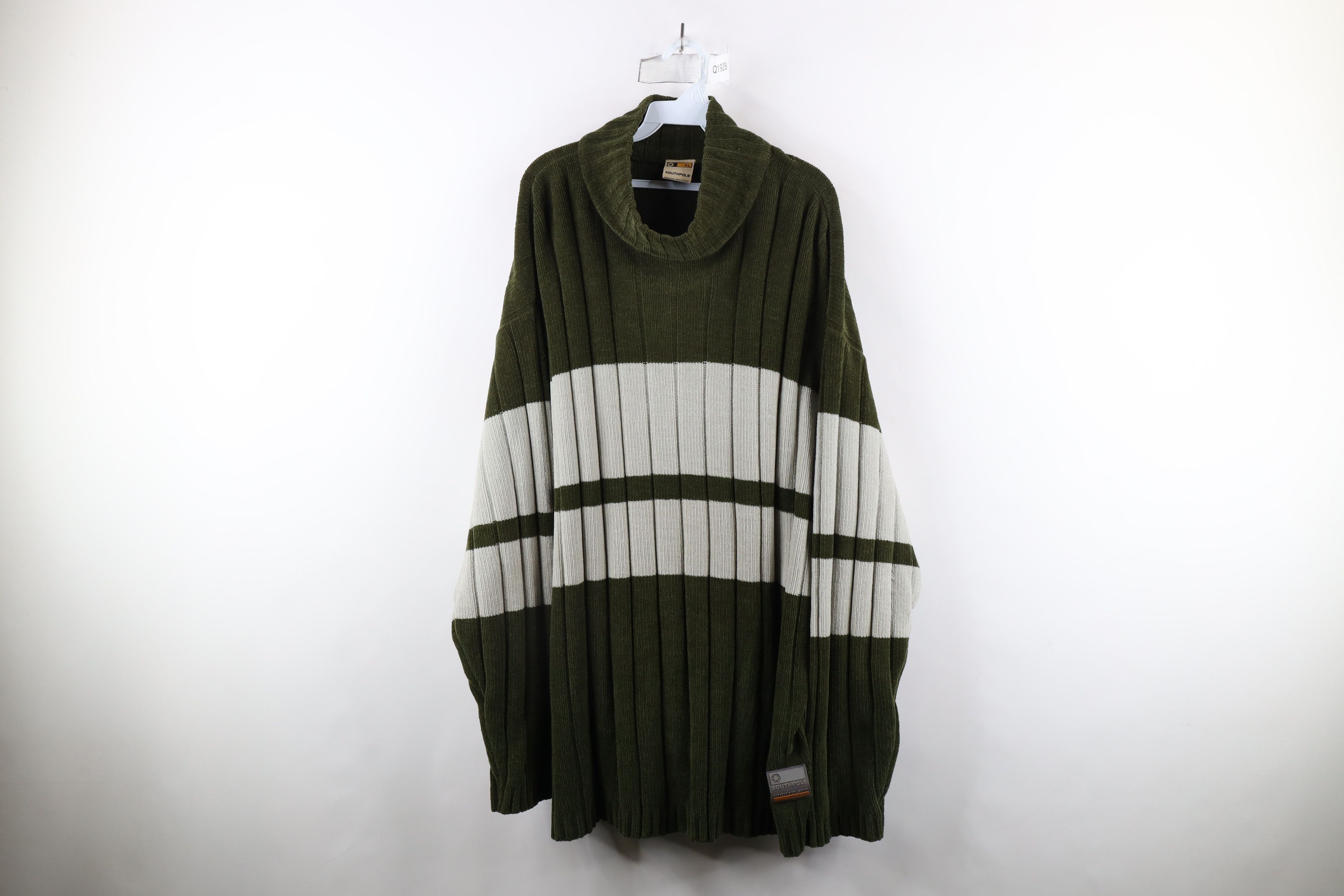 Vintage 90s Southpole Block Ribbed Knit Baggy Fleece Sweater