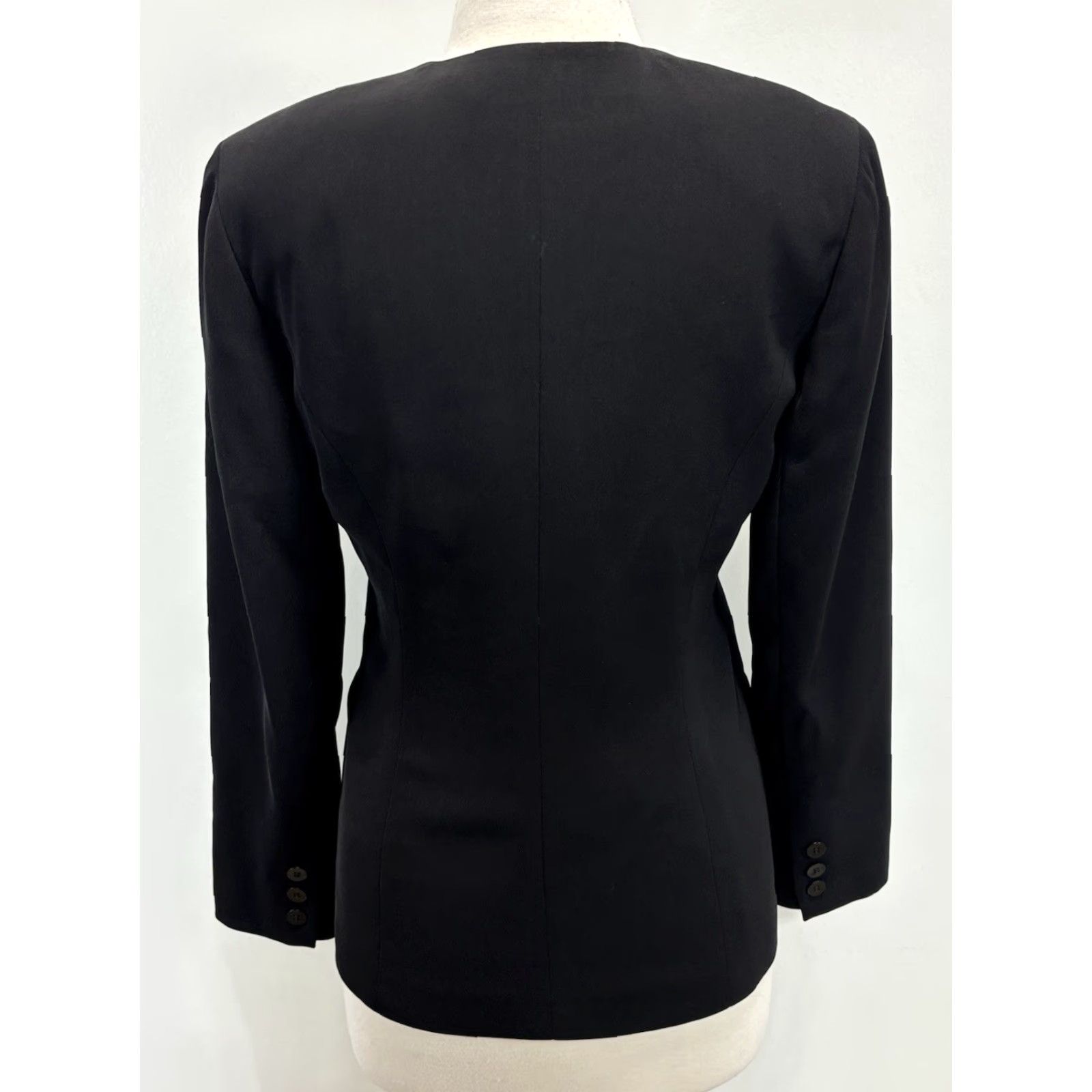 Ann Taylor Vtg LOFT Ann Taylor 2 Pc Skirt Suit 4 Black Jacket Maxi Skirt Power Career USA Size 27" / US 4 / IT 40 - 4 Thumbnail