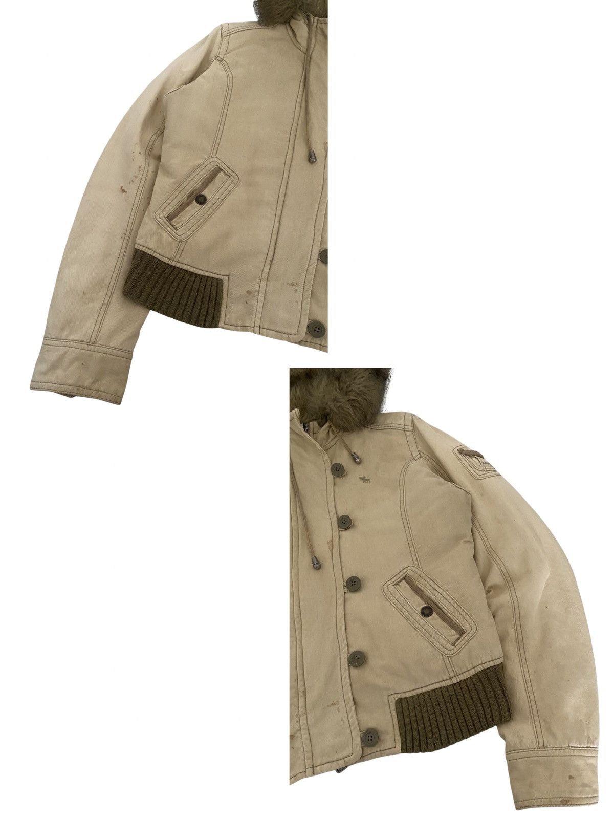 Abercrombie & Fitch Vintage Abercrombie and Fitch Fur Hooded Jacket Size S / US 4 / IT 40 - 3 Thumbnail