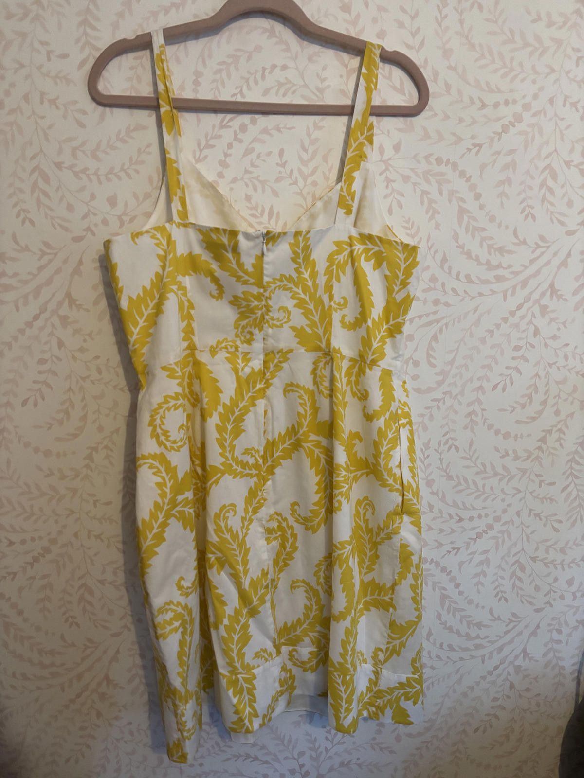 Boden NEW Boden Yellow and White Patterned Dress Size XL / US 12-14 / IT 48-50 - 4 Thumbnail