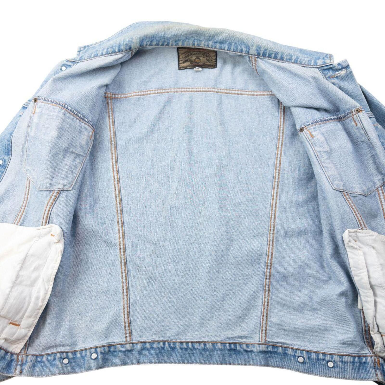 Armani Vintage 90s Armani Jeans Button Up Denim Jacket Size L Size US L / EU 52-54 / 3 - 5 Thumbnail