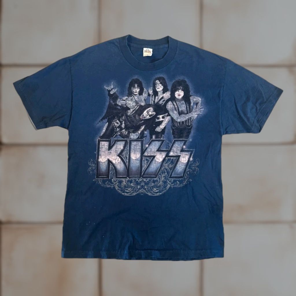 Vintage VINTAGE KISS T-Shirt Band Concert Destroyer Psycho Circus Tour 1998 L Blue Cotton Crew Short Sleeve Men Mens Size US L / EU 52-54 / 3 - 1 Thumbnail