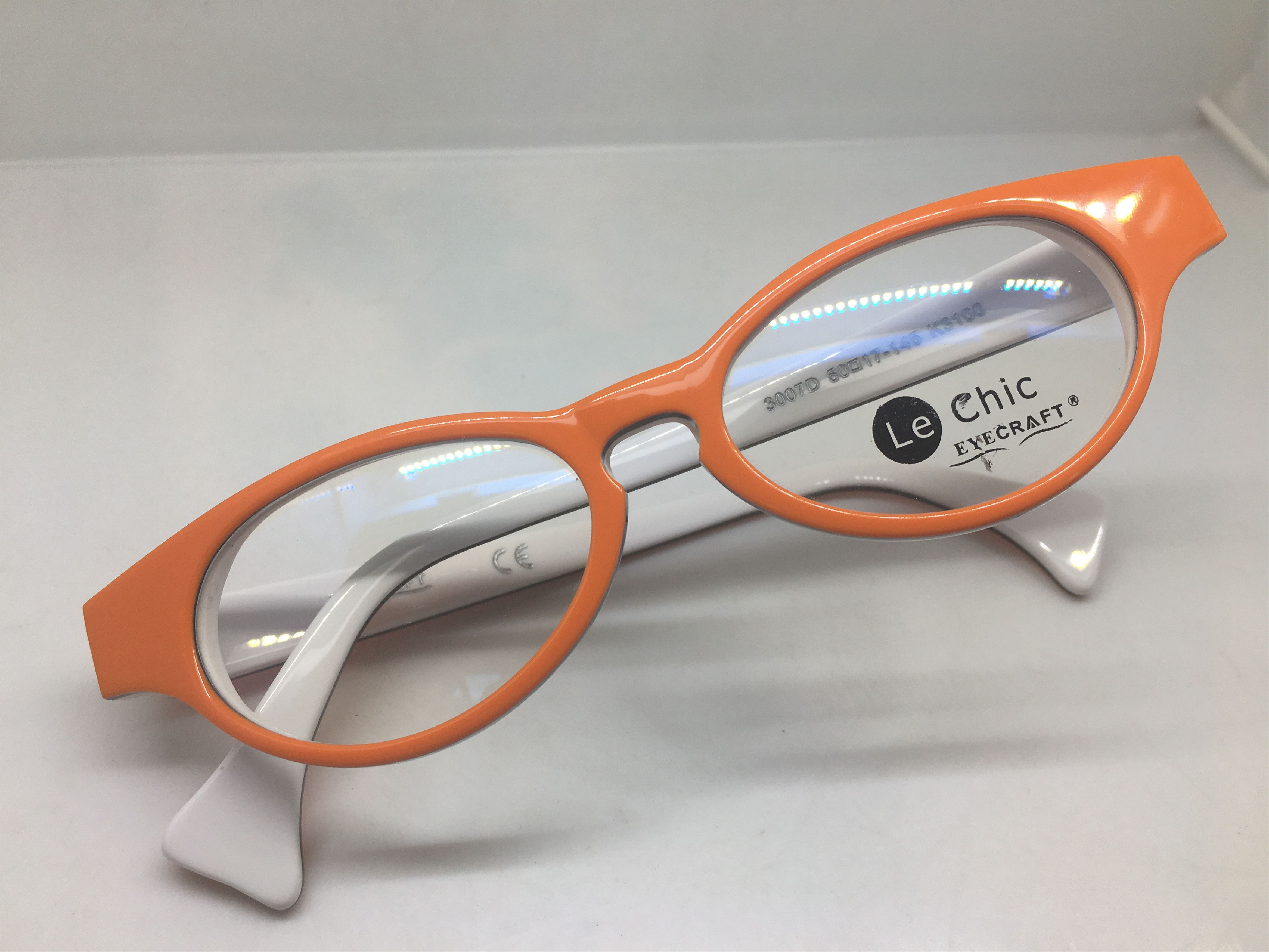Other EYECRAFT Orange White Cateye Eyeglasses Frame Size ONE SIZE - 5 Thumbnail