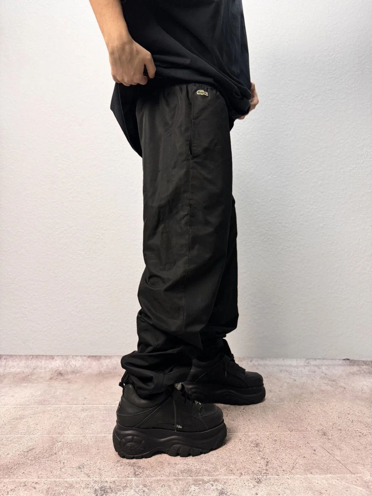 Lacoste × Vintage Vintage Nylon Lacoste Track Pants Drill Mini Logo Y2K Size US 34 / EU 50 - 1 Thumbnail