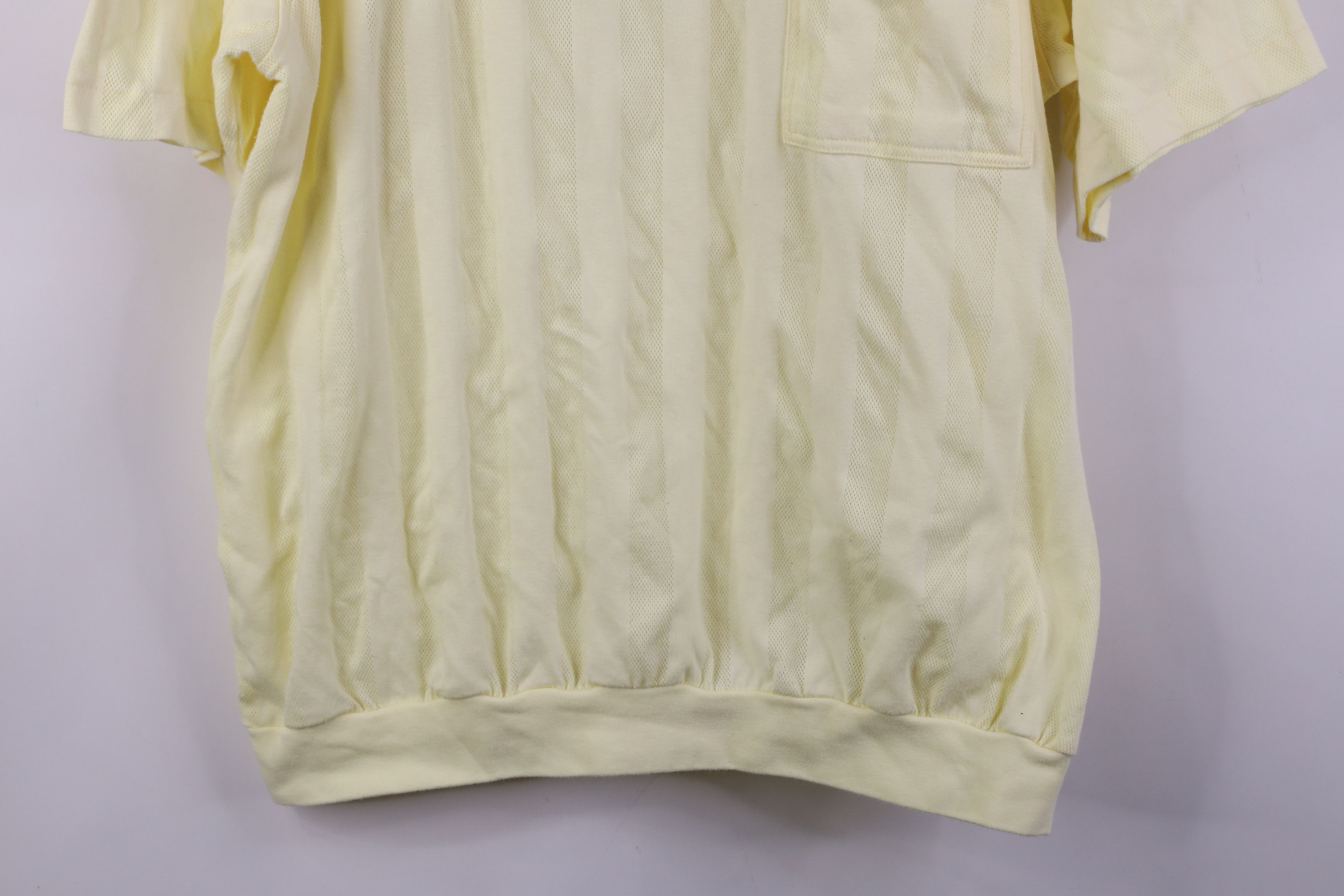 Vintage Vintage 90s Streetwear Collared Pullover Polo Shirt Yellow Size US XL / EU 56 / 4 - 3 Thumbnail