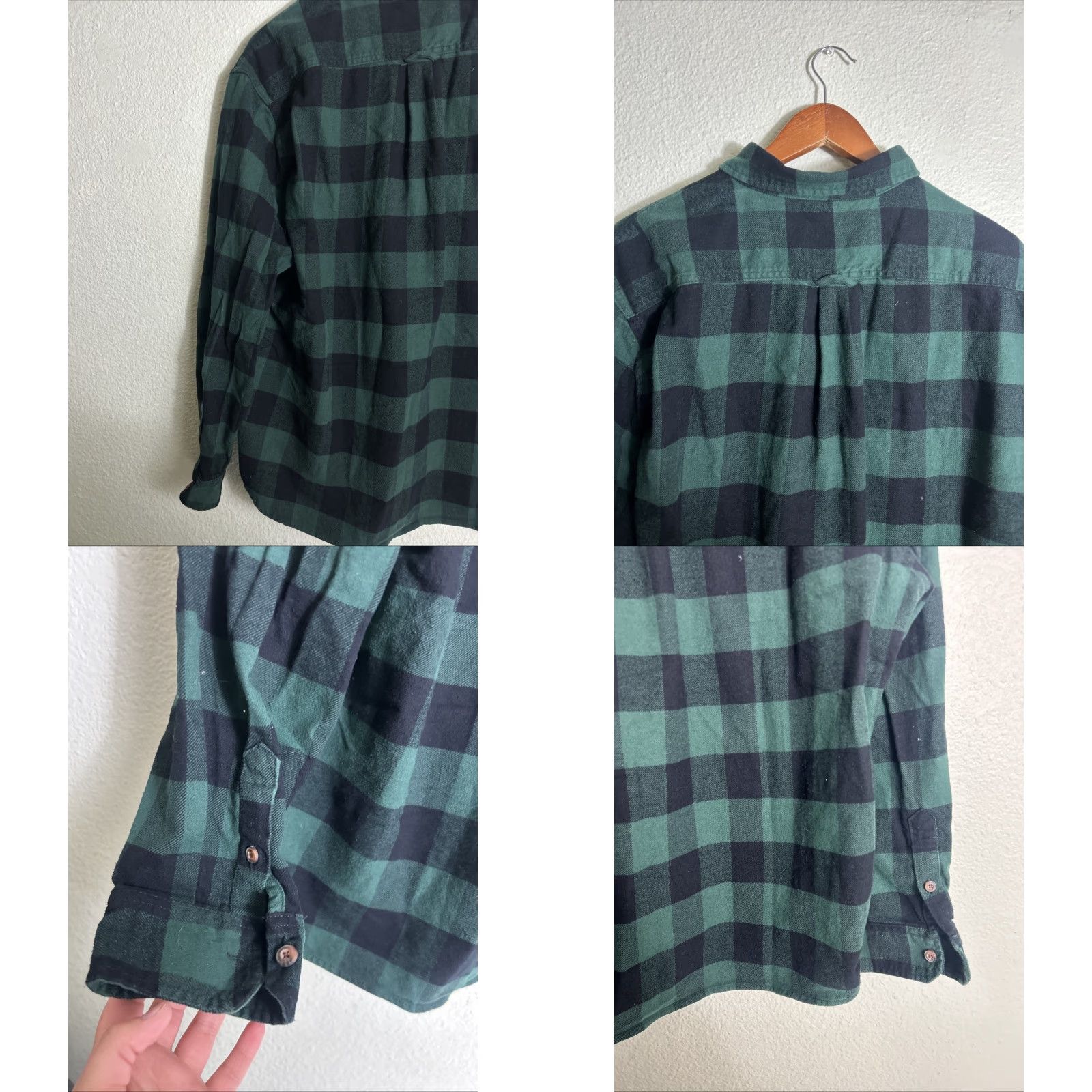 Vintage JACHS Flannel Shirt Mens 2XL Green Navy Plaid Heritage Long Sleeve Button Up Size US XXL / EU 58 / 5 - 9 Thumbnail