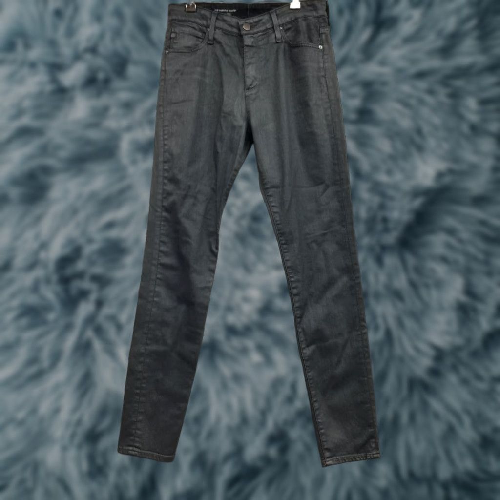 Vintage AG Adriano Goldschmied Farrah Skinny Jeans 28R Gray Metallic High Rise Cotton Blend 5-Pocket Women’s Pants Budget Size 28" / US 6 / IT 42 - 1 Thumbnail