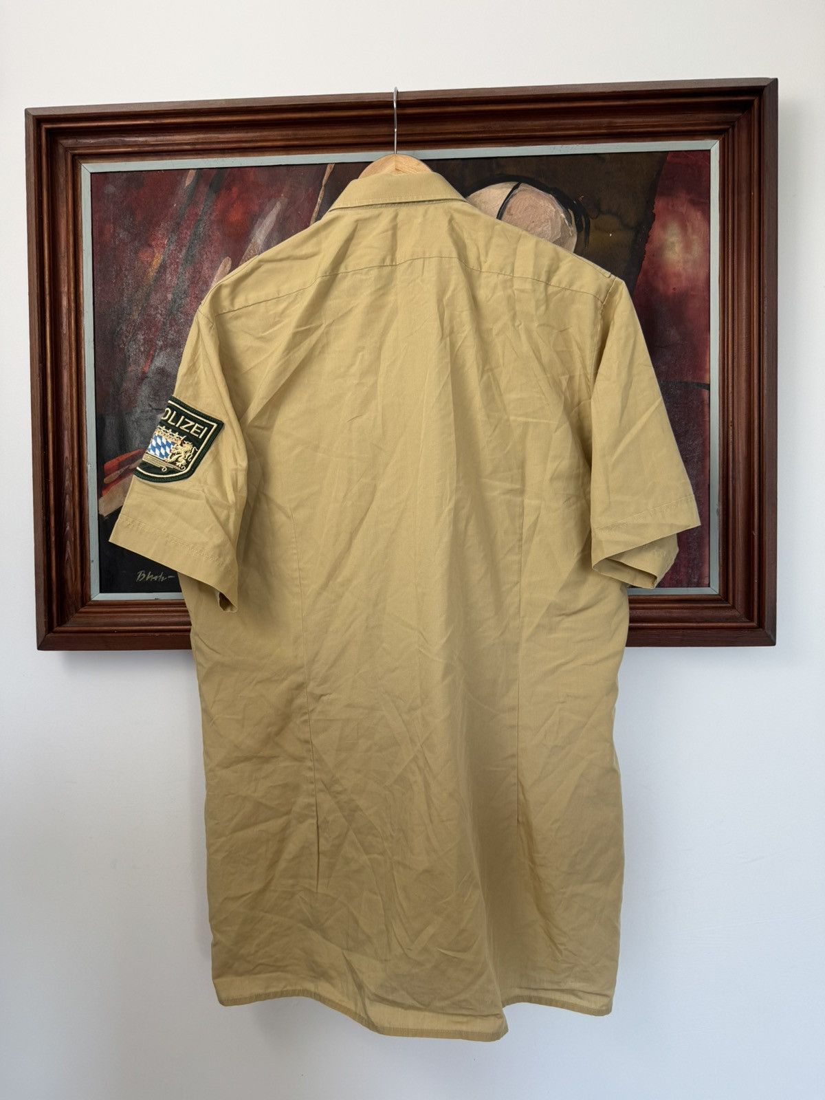 Vintage Vintage Polizei German Button Up Short Sleeve Shirt Beige Size US M / EU 48-50 / 2 - 2 Thumbnail