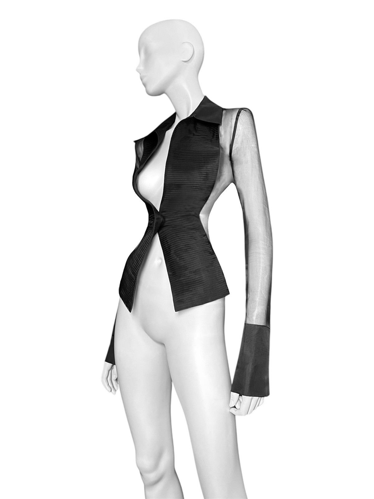 Gucci Runway Tom Ford for Gucci 2000’s silk black blouse Size M / US 6-8 / IT 42-44 - 4 Thumbnail