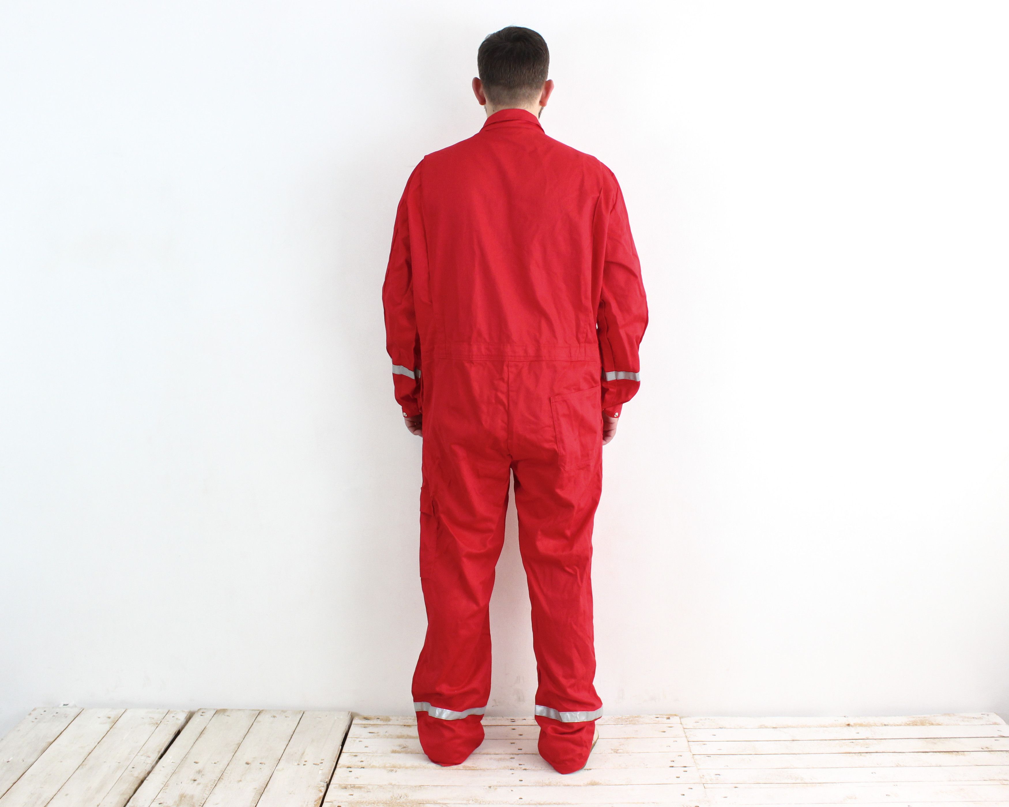 Vintage DALE Antiflame Pyrovatex KLM 2XL Reflective Work Boilersuit Size US 44 / EU 60 - 4 Thumbnail